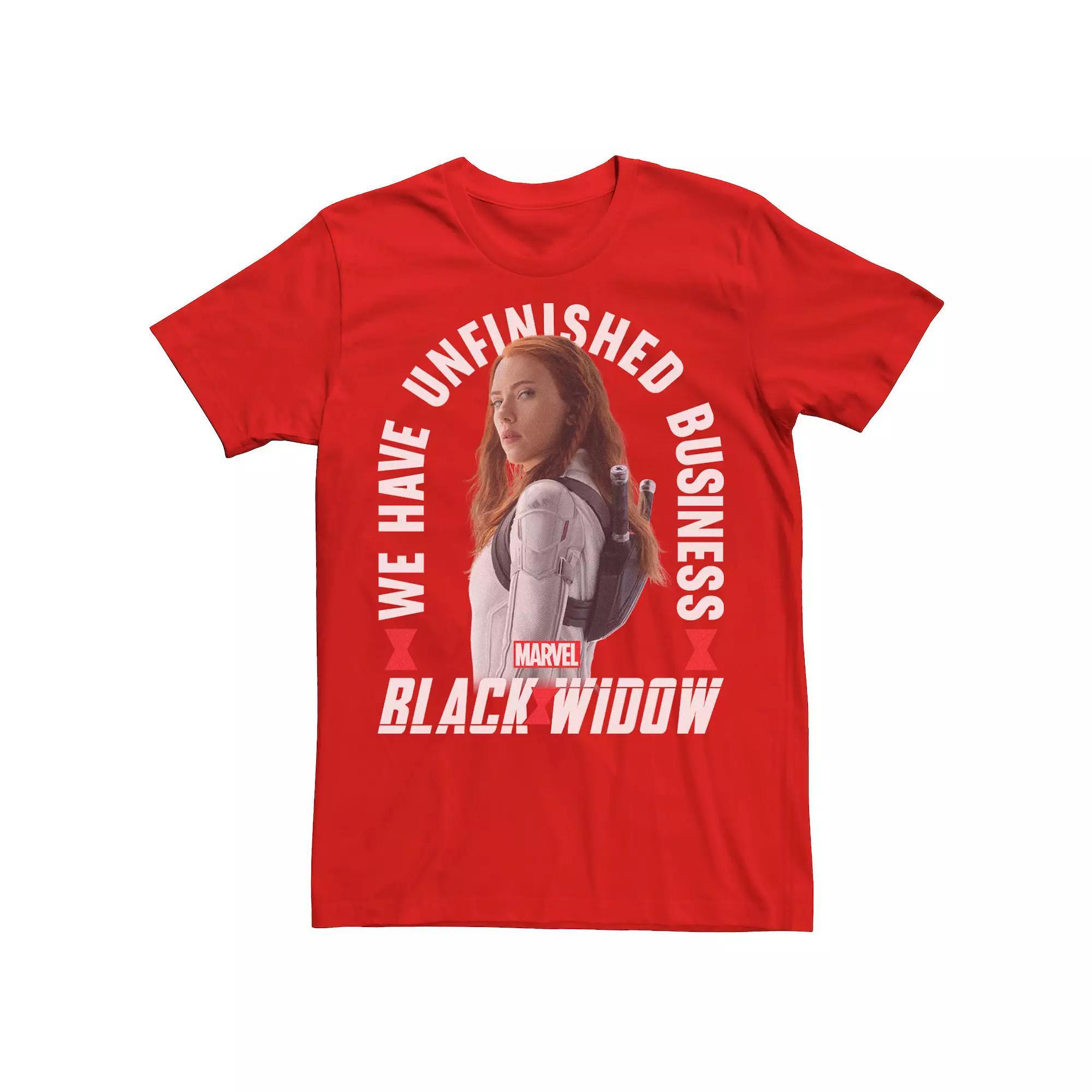 Men's Marvel Black Widow Unfinished Business Portrait Tee,  Product Image