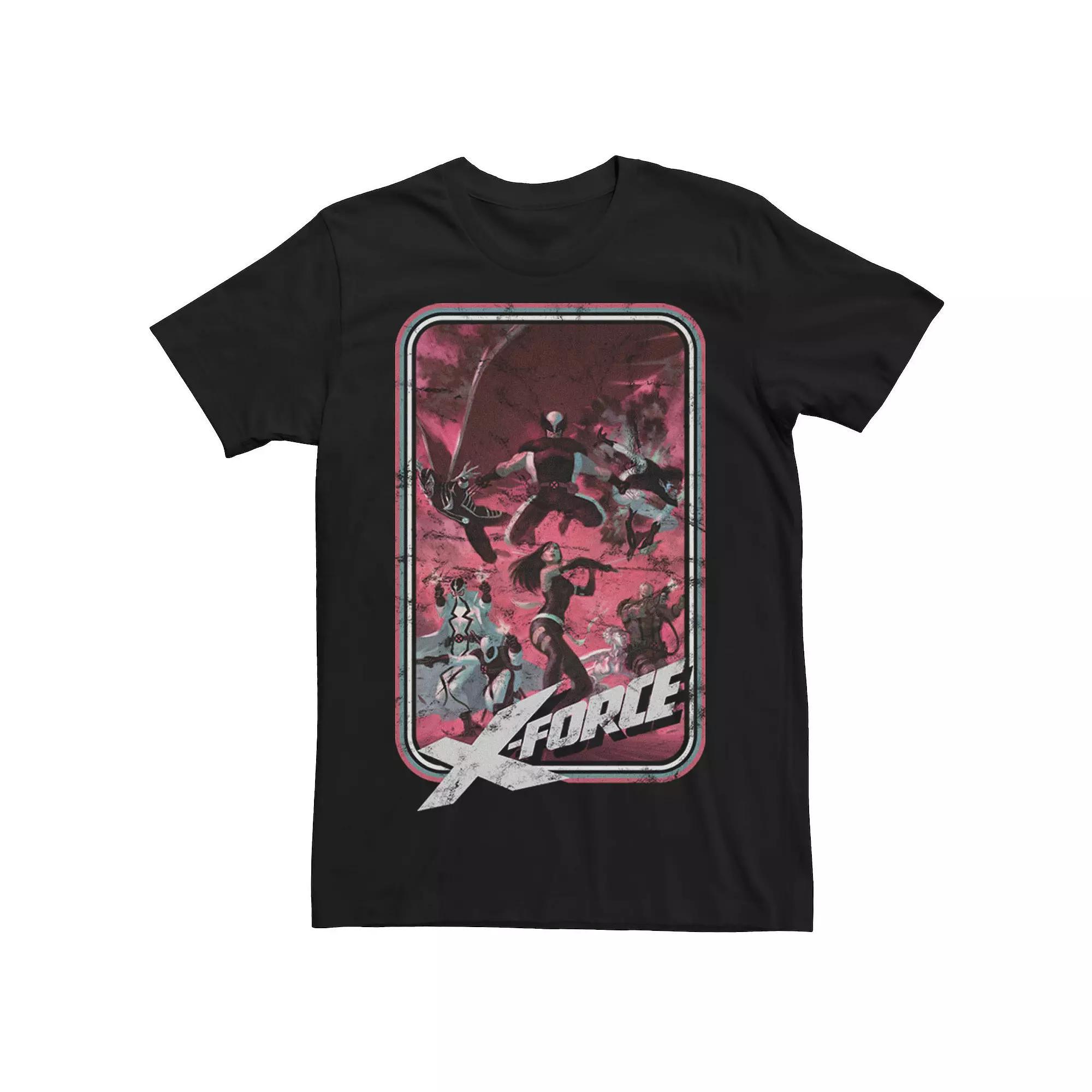 Men's Marvel X-Force Group Action Shot Plague Tee, Size: Large, Black Product Image