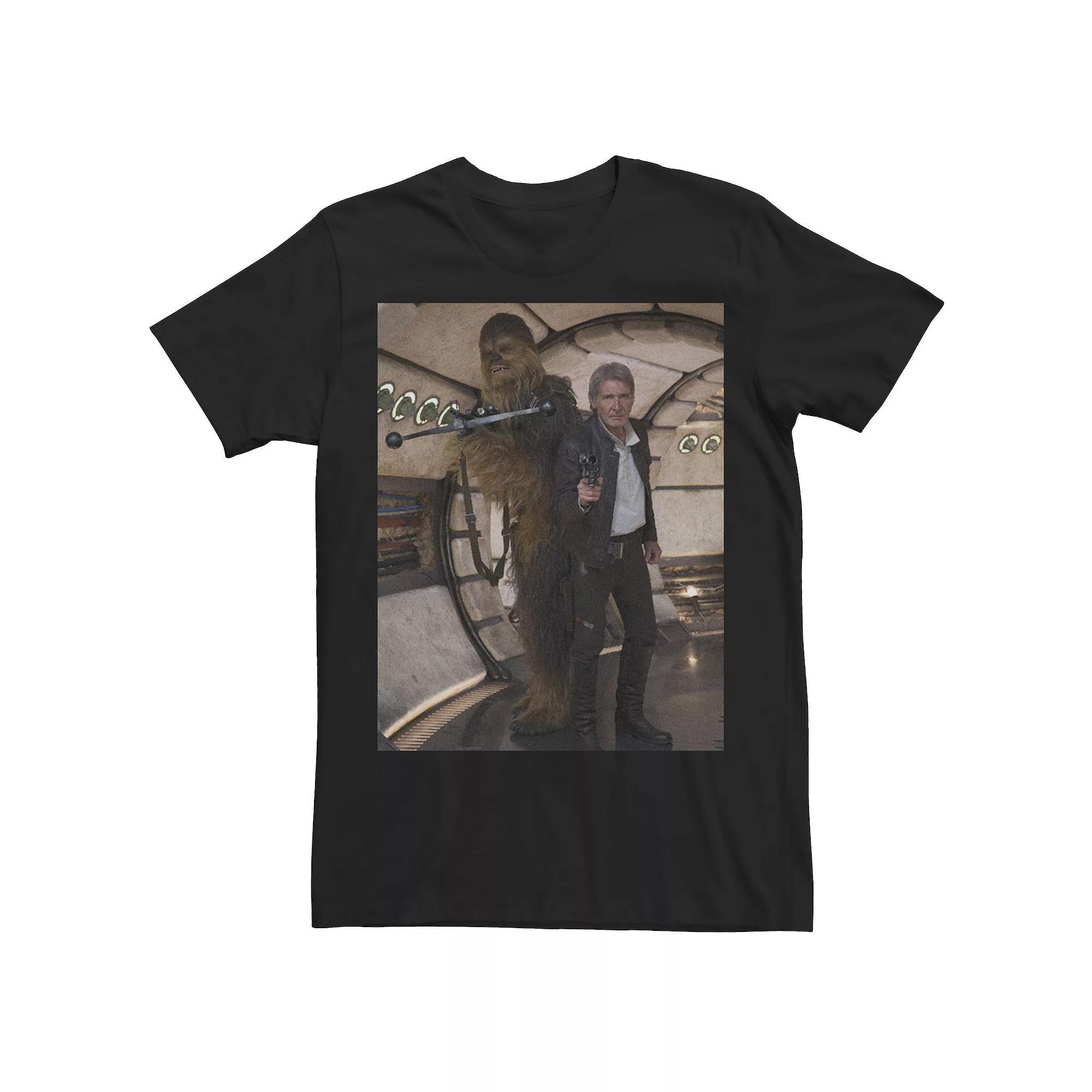 Men's Star Wars The Force Awakens Han And Chewbacca Poster Tee,  Product Image