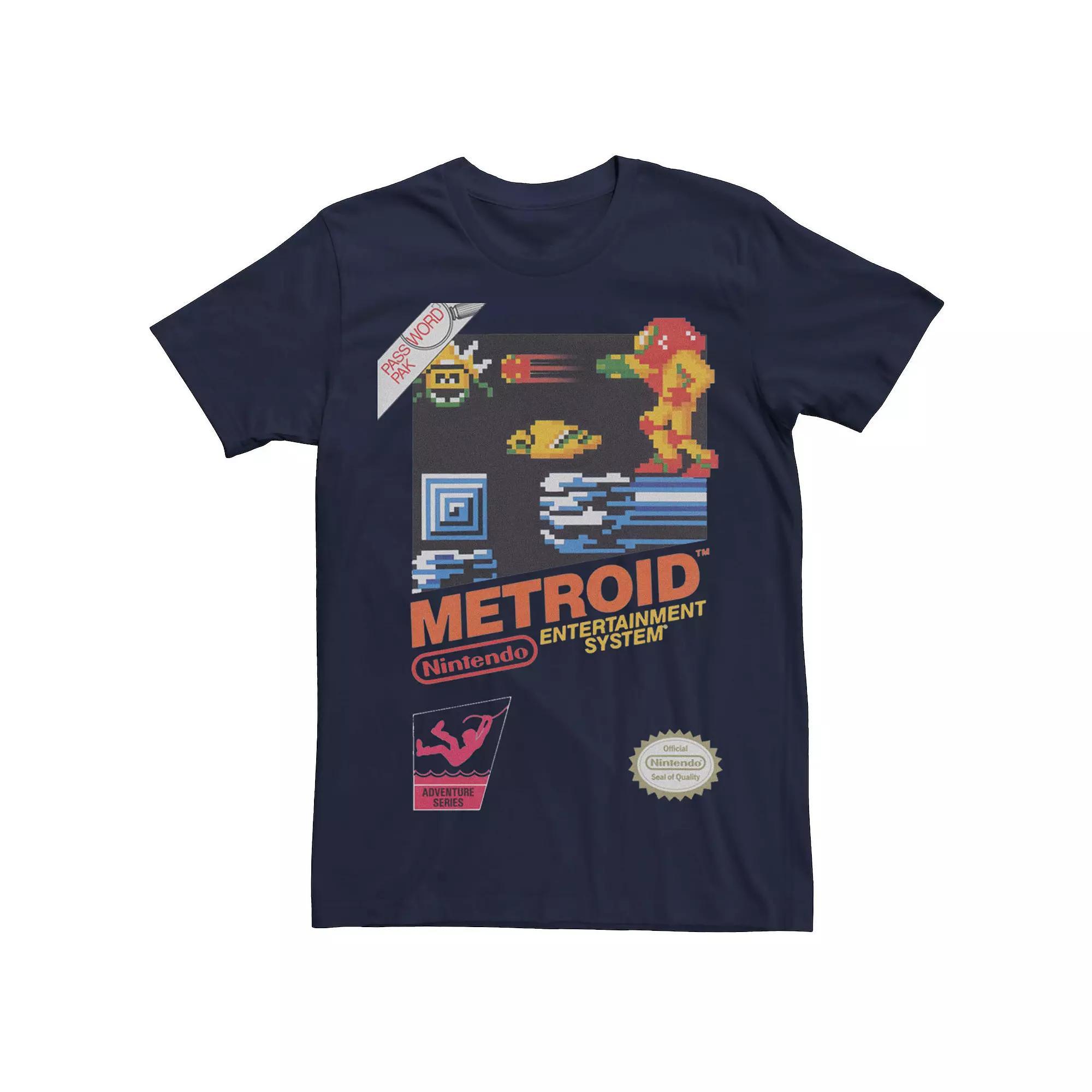 Men's Nintendo NES Metroid Retro Vintage Cover Tee,  Product Image