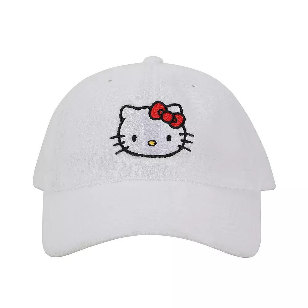 Women's Hello Kitty Embroidered Hat, White Product Image