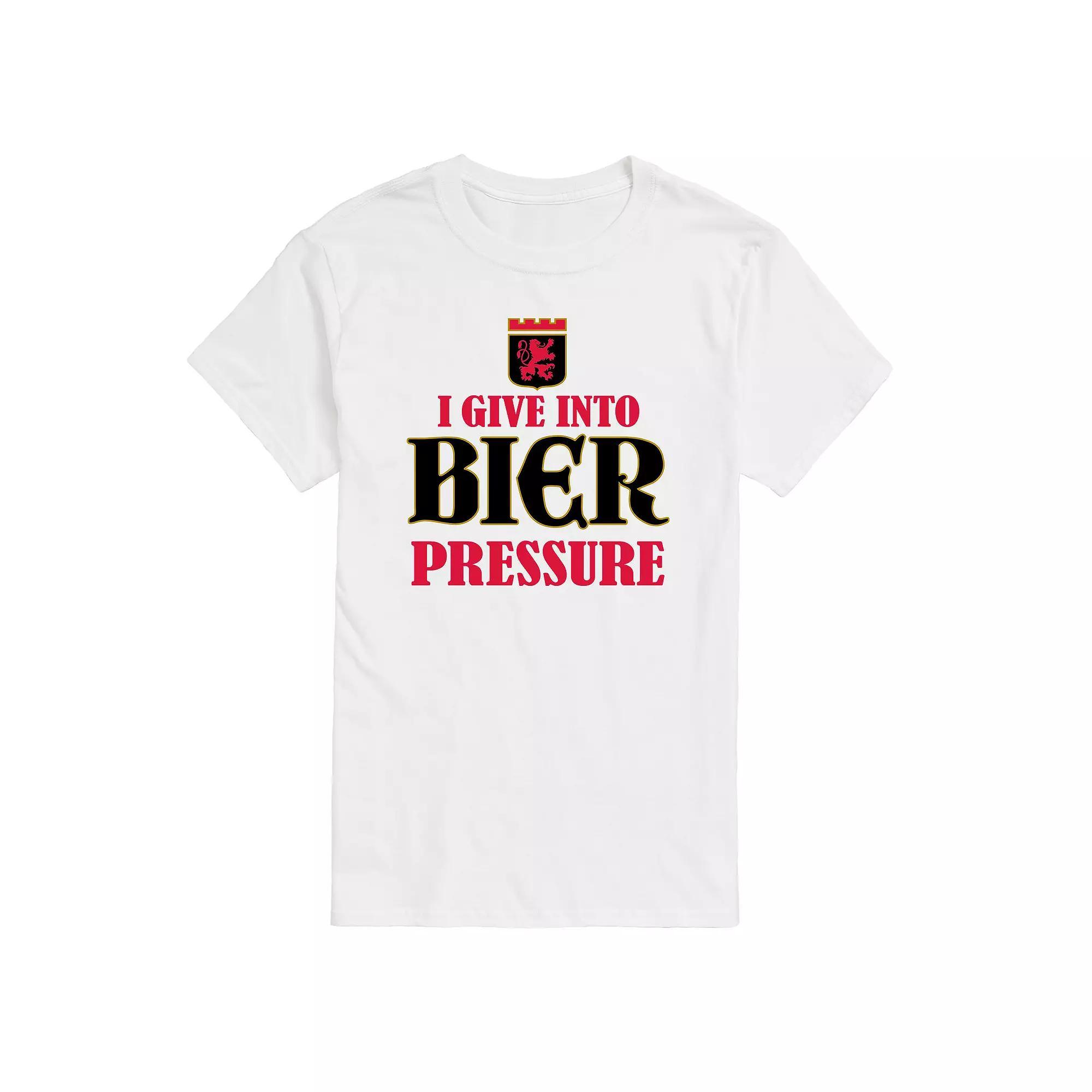 Big & Tall Give Into Bier Pressure Graphic Tee, Men's, Size: 3XL Tall, White Product Image