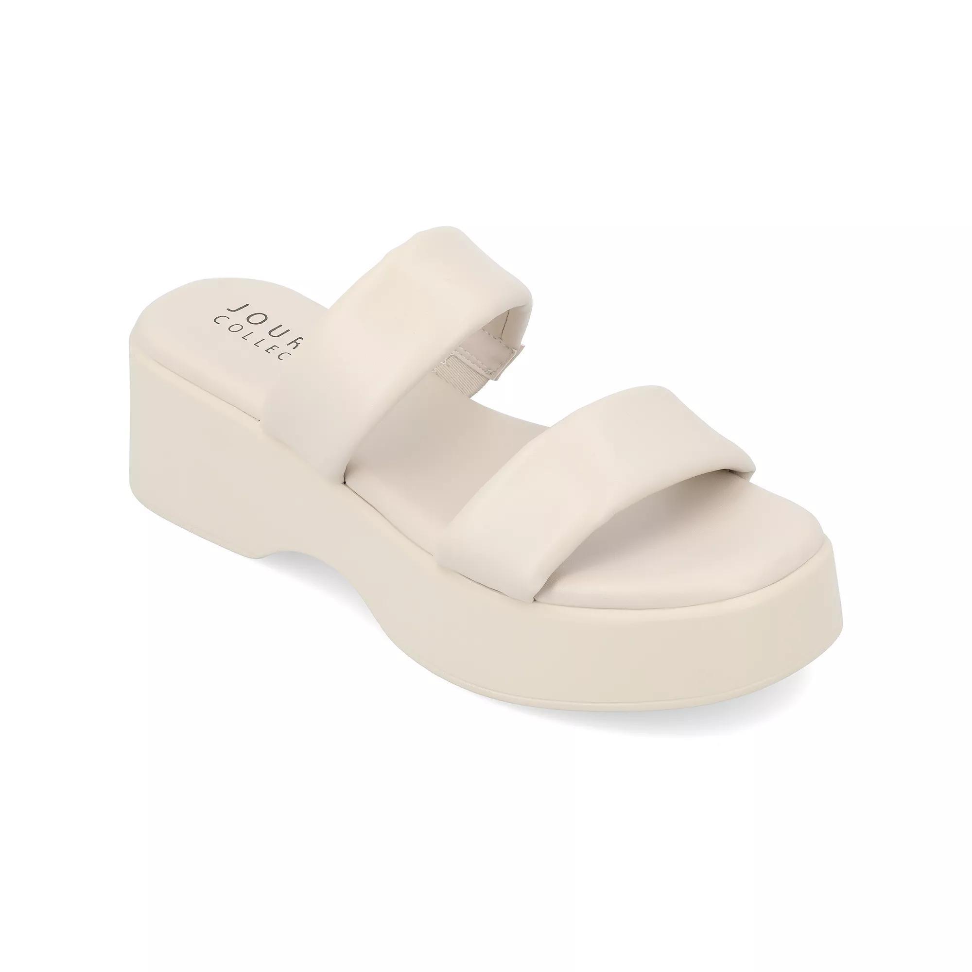 Journee Veradie Women's Slide Platform Sandals,  Product Image