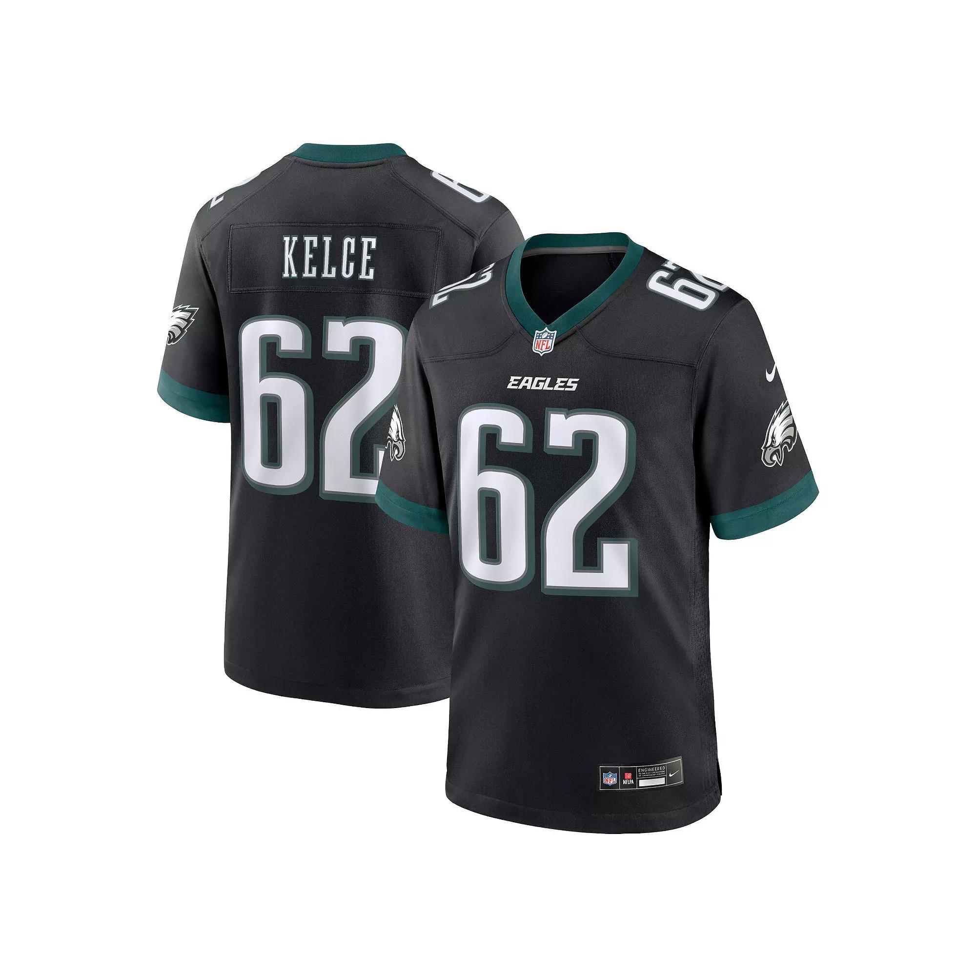 Men's Nike Jason Kelce Black Philadelphia Eagles Alternate Game Jersey, Size: Large Product Image