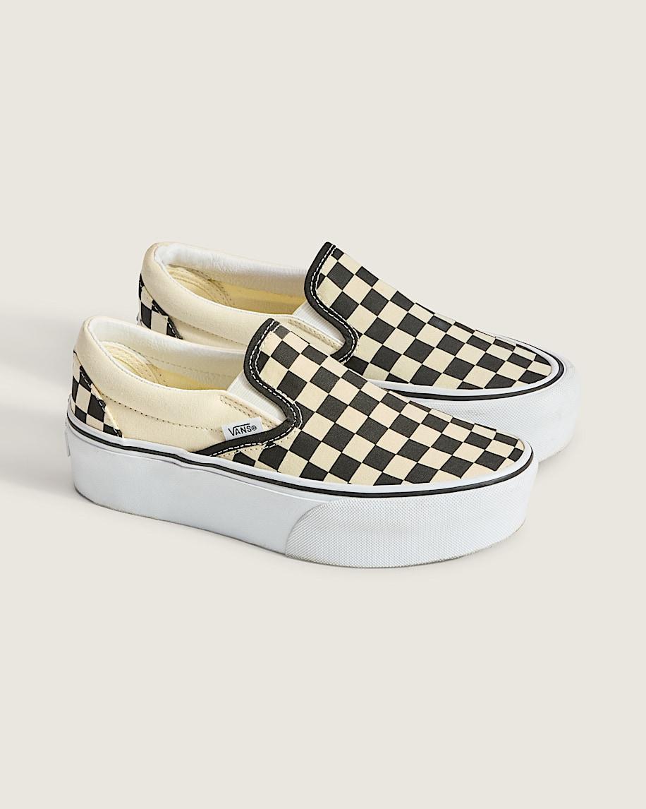 Vans | Classic Slip-On Stackform Checkerboard Black/Classic White Shoe Product Image