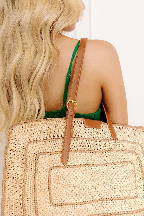 Demi Raffia Woven Tote Product Image