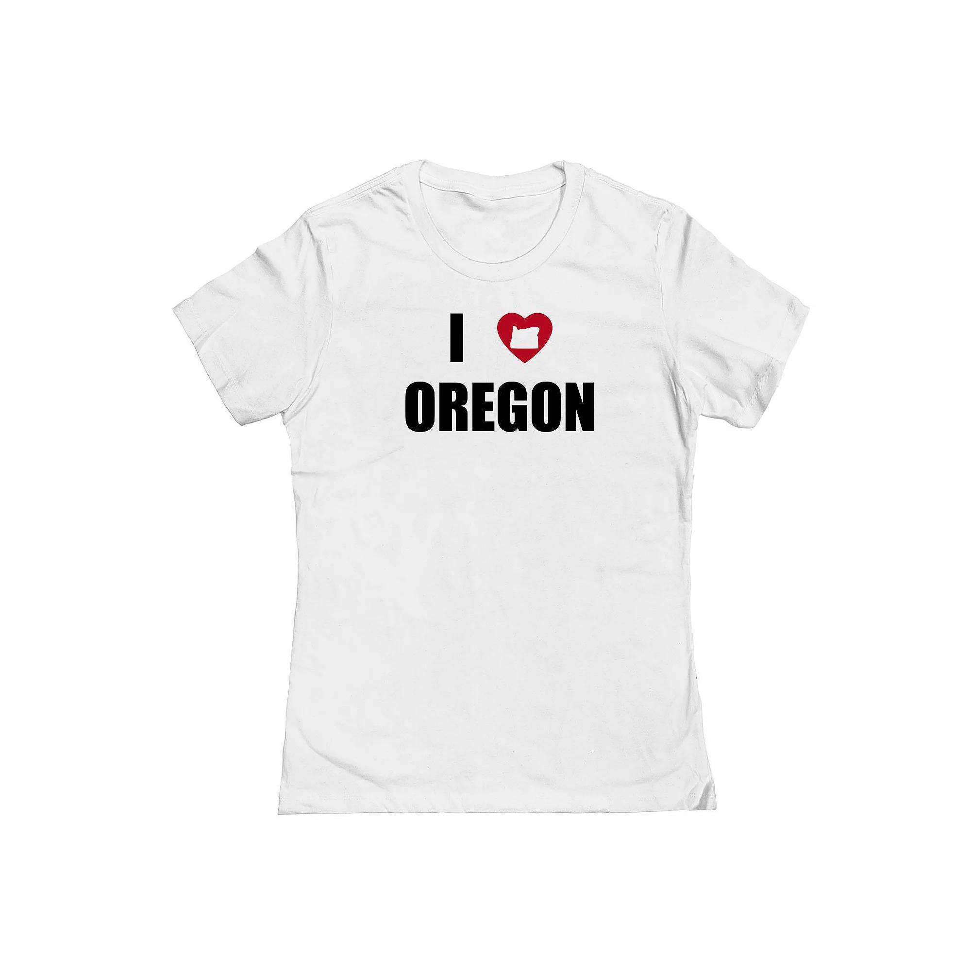 Junior's I Heart Oregon Graphic Tee, Women's,  Product Image
