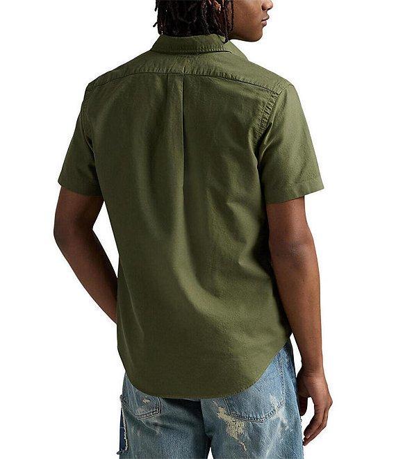 Polo Ralph Lauren Solid Garment-Dye Oxford Short Sleeve Woven Shirt Product Image