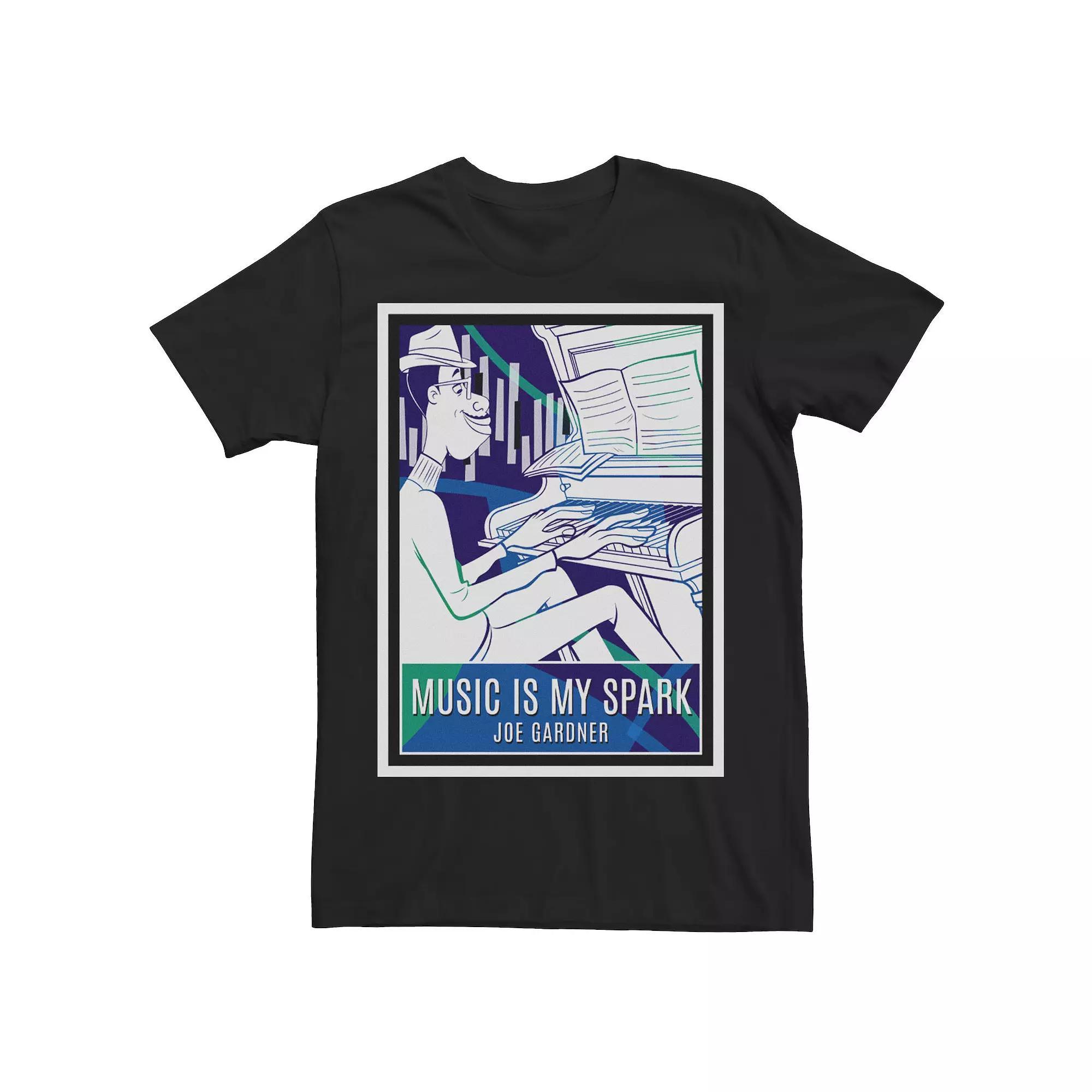 Disney / Pixar's Soul Joe Gardner Men's Music Is My Spark Poster Tee,  Product Image