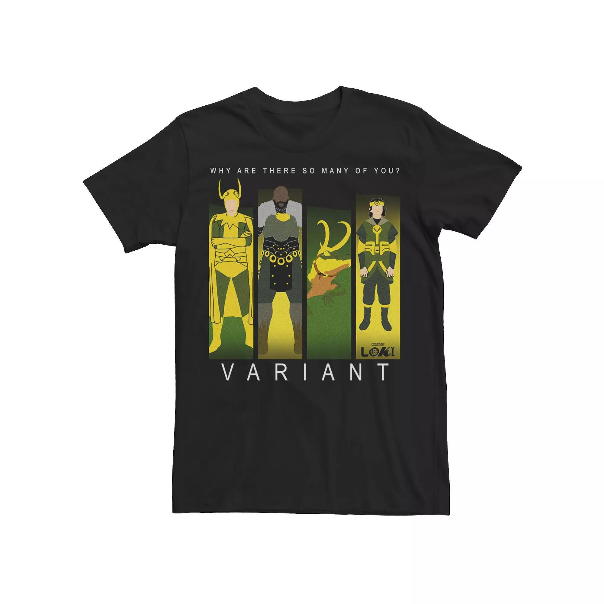 Men's Marvel Loki Variant Panel Poster Tee, Boy's, Size: XL, Black Product Image