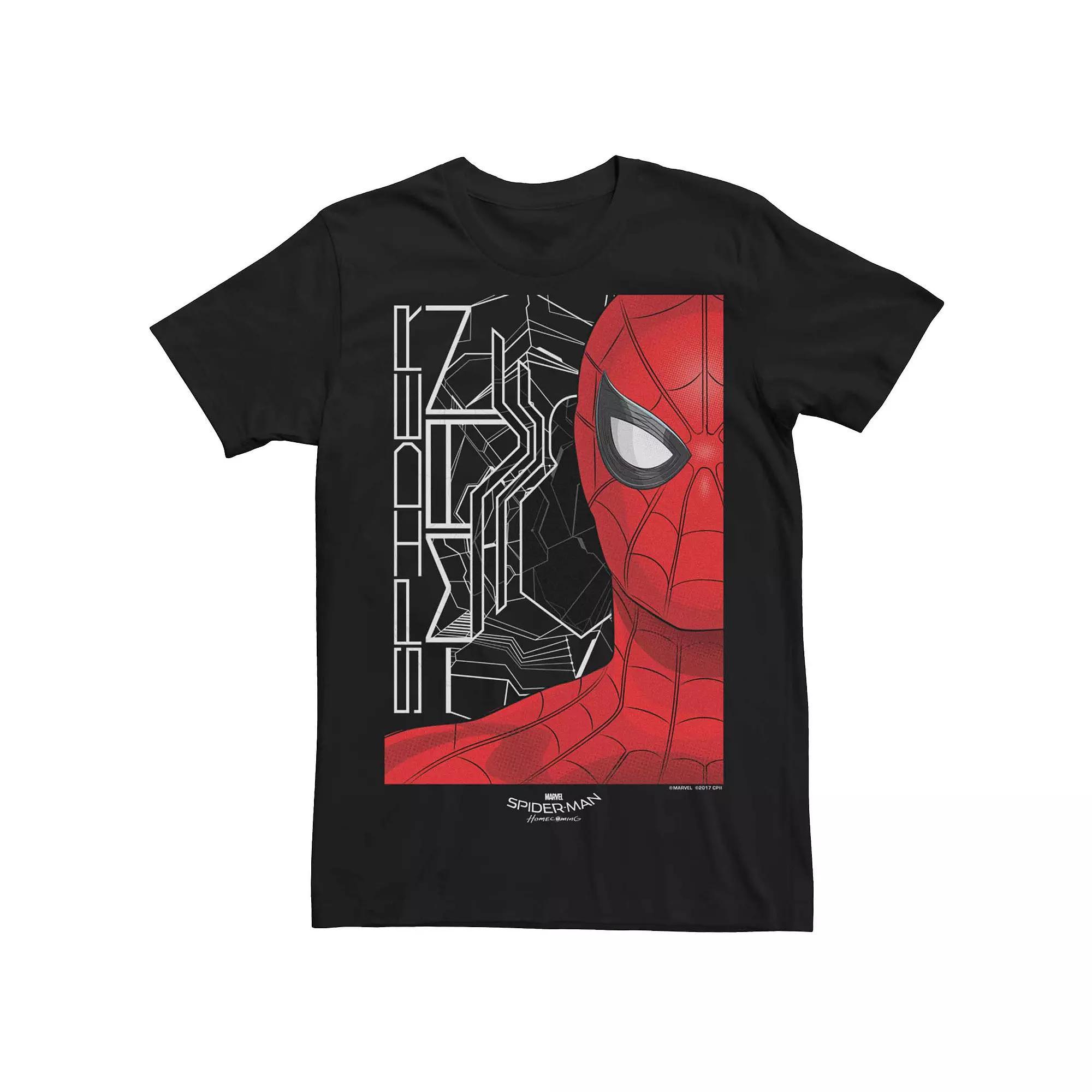 Men's Marvel Spider-Man Homecoming Profile Poster Tee, Size: Small, Black Product Image