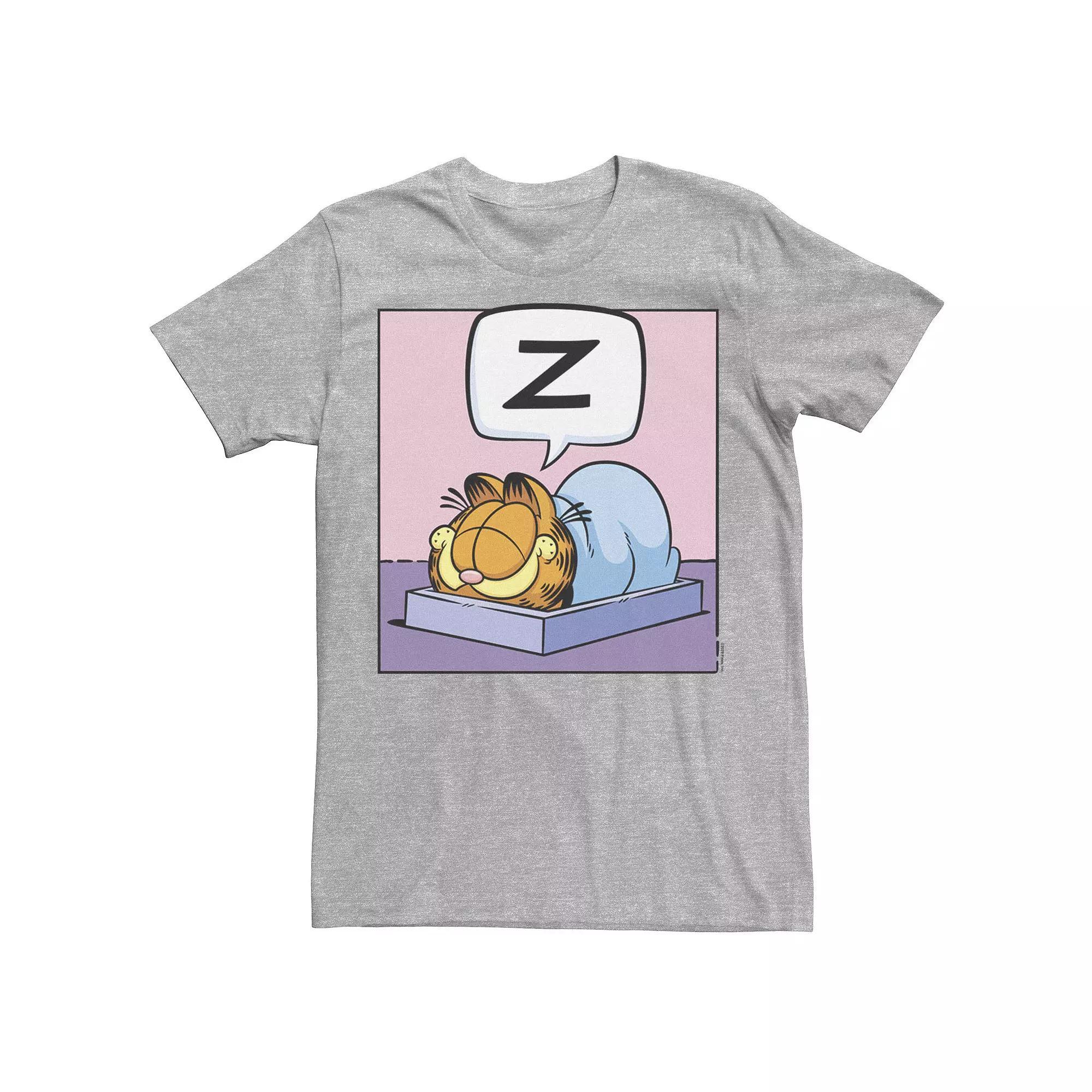 Men's Garfield Zzz Boxed Up Tee, Size: XXL, Athletic Grey Product Image