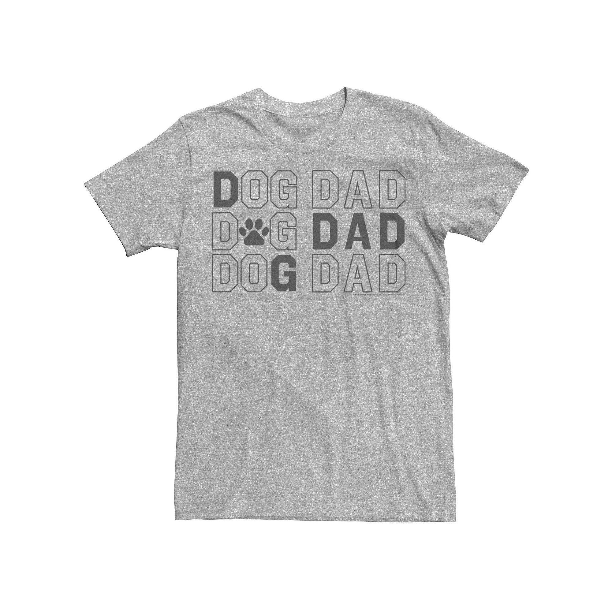 Men's Dog Dad Text Stack Graphic Tee,  Product Image