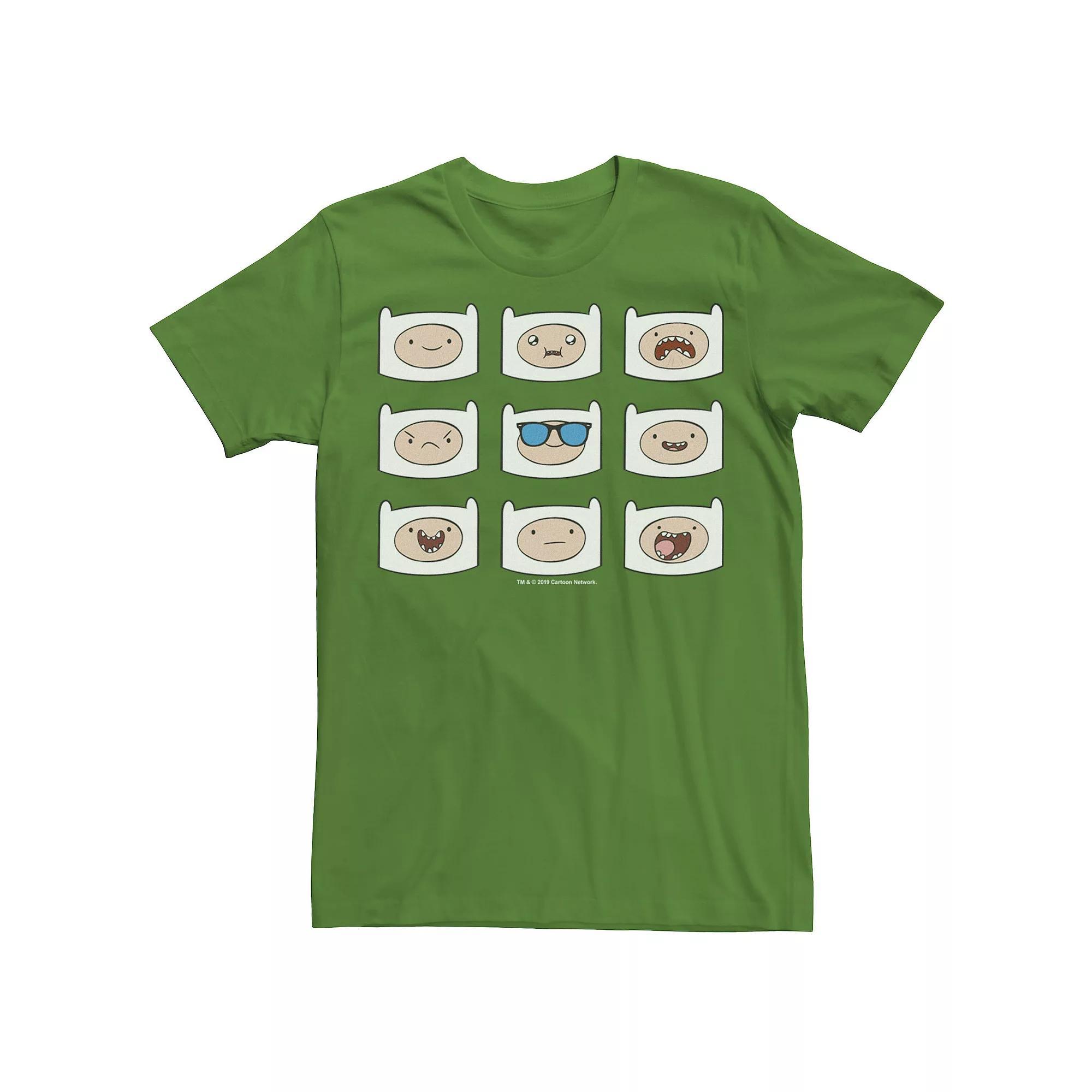 Men's Adventure Time Finn's Many Faces Grid Tee,  Product Image