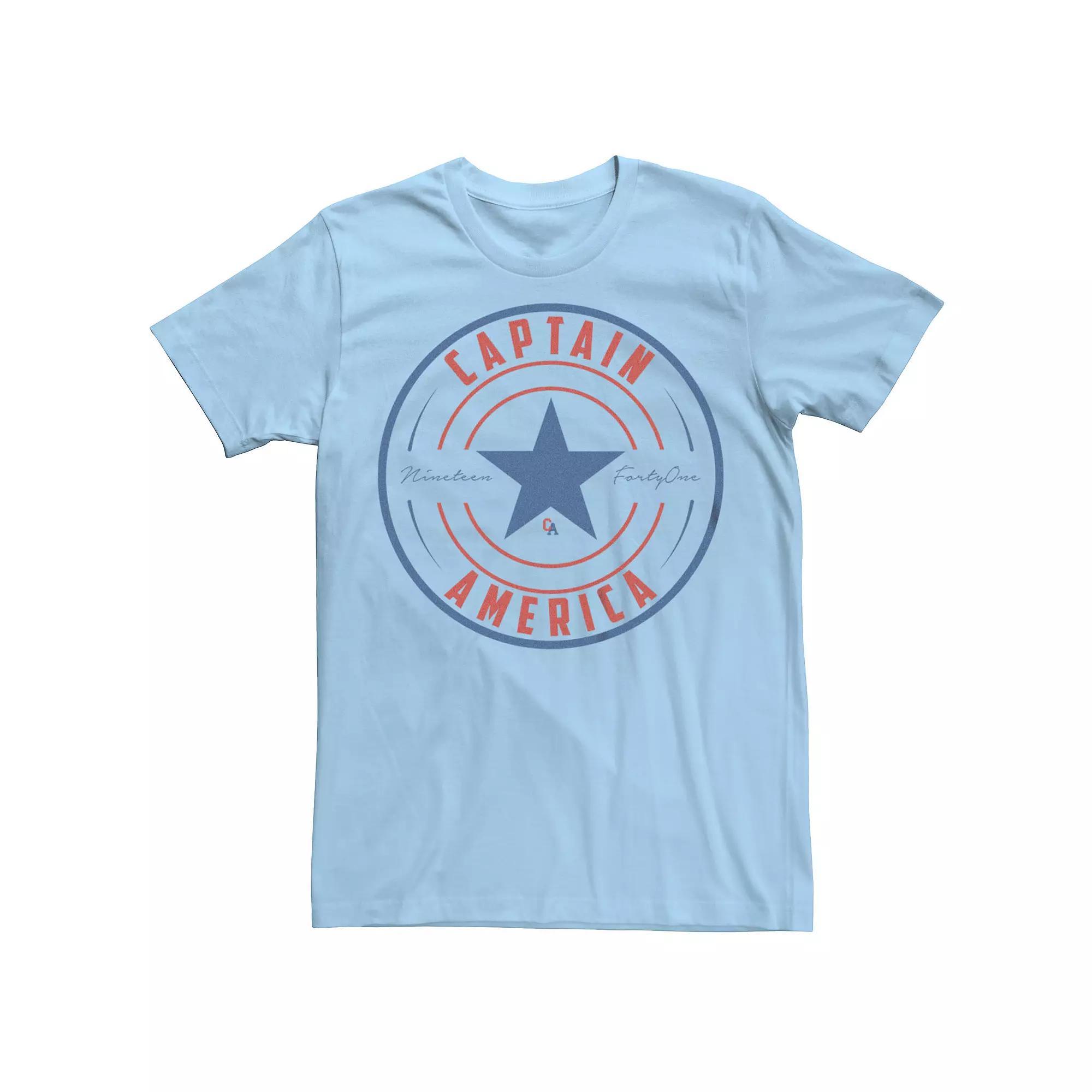 Men's Captain America Star Stamp Graphic Tee,  Product Image