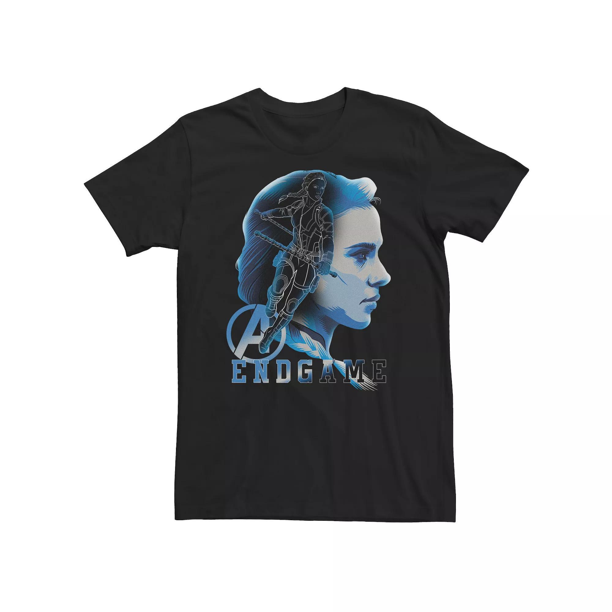 Big & Tall Marvel Avengers Endgame Black Widow Silhouette Poster Tee, Men's,  Product Image