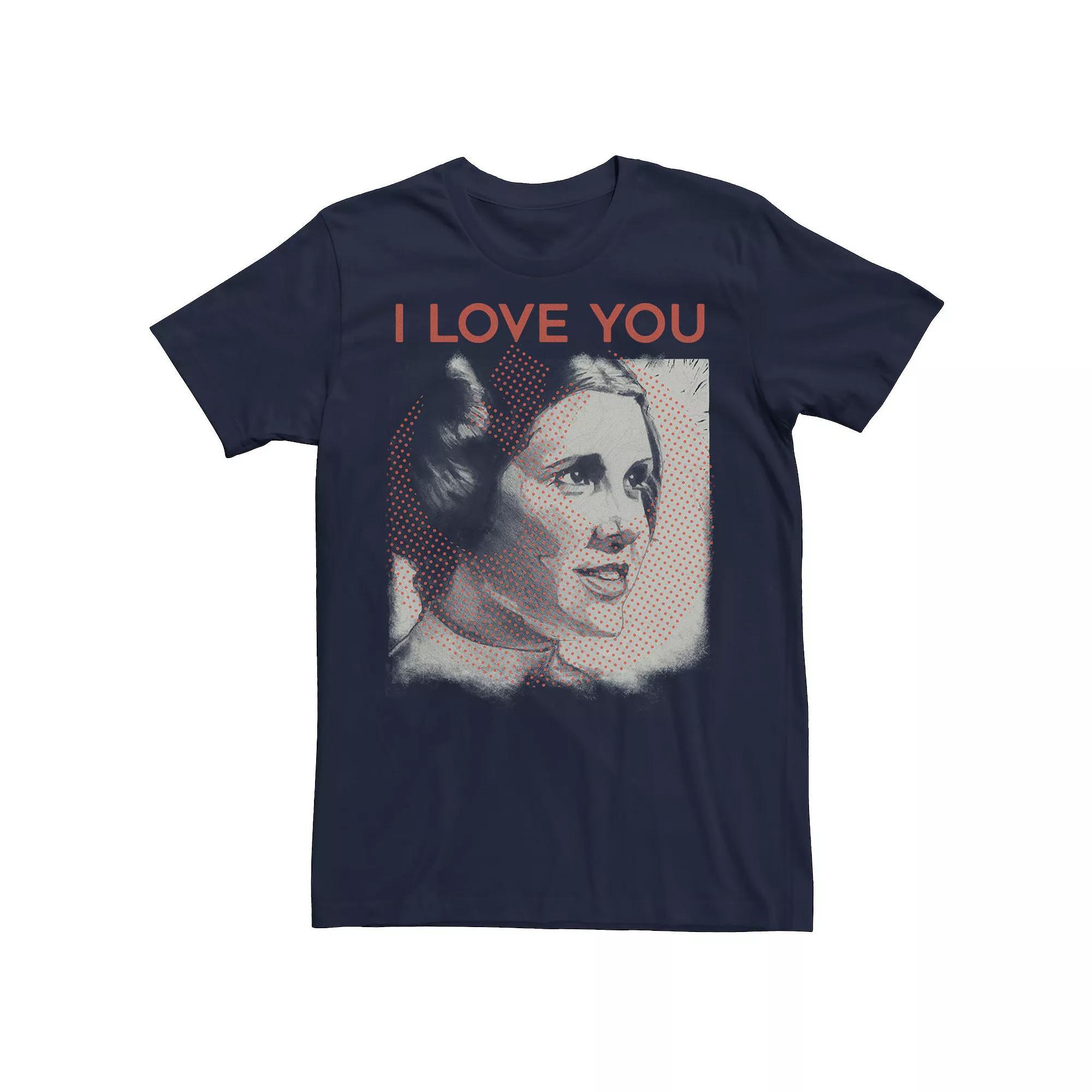 Men's Star Wars Valentine's Day Leia I Love You Tee,  Product Image