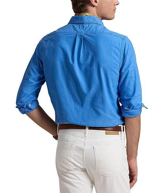 Polo Ralph Lauren Solid Garment-Dye Oxford Classic Fit Long Sleeve Woven Shirt Product Image