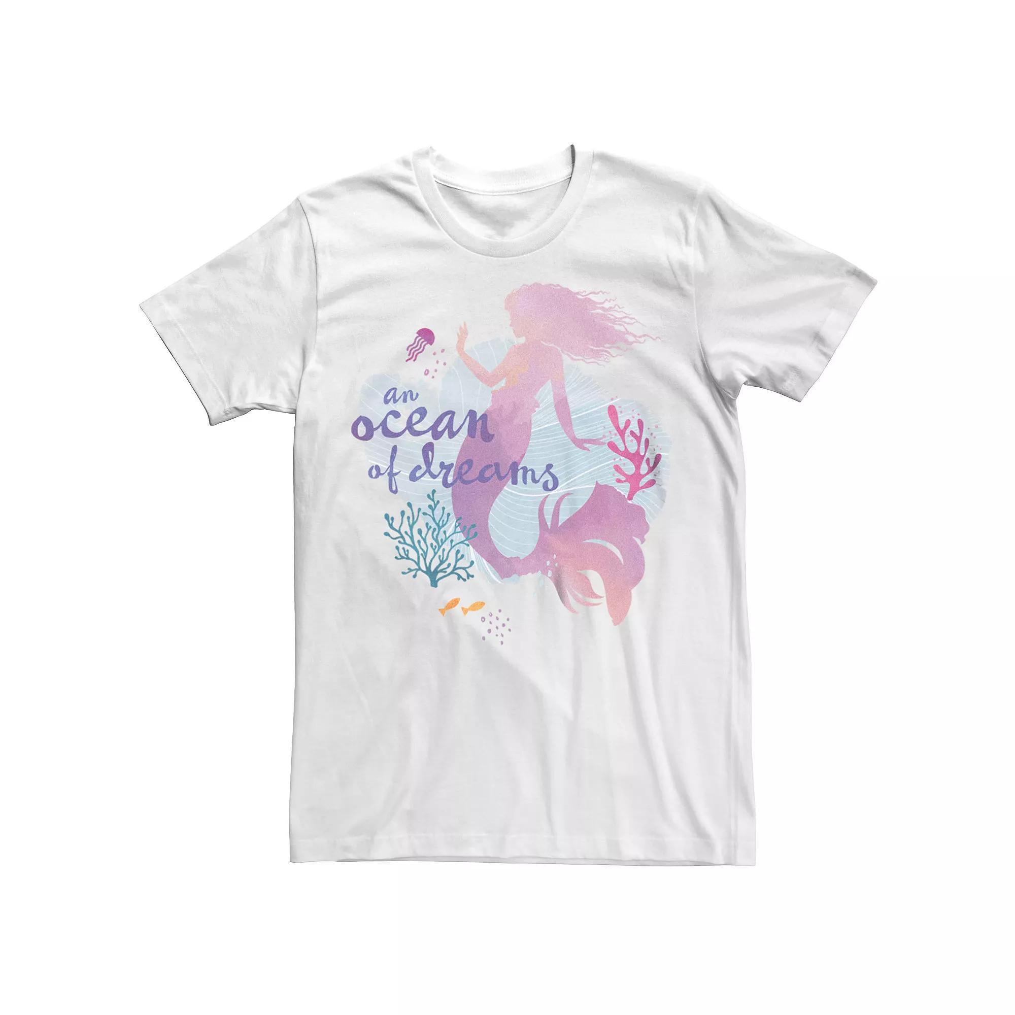 Disney's The Little Mermaid Big & Tall Live Action An Ocean Of Dreams Graphic Tee, Men's, Size: 3XL Tall, White Product Image