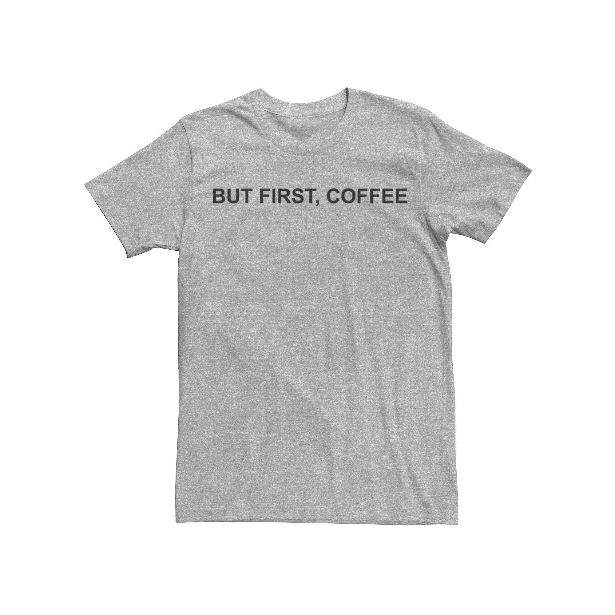 Men's But First, Coffee Simple Bold Text Tee, Boy's,  Product Image