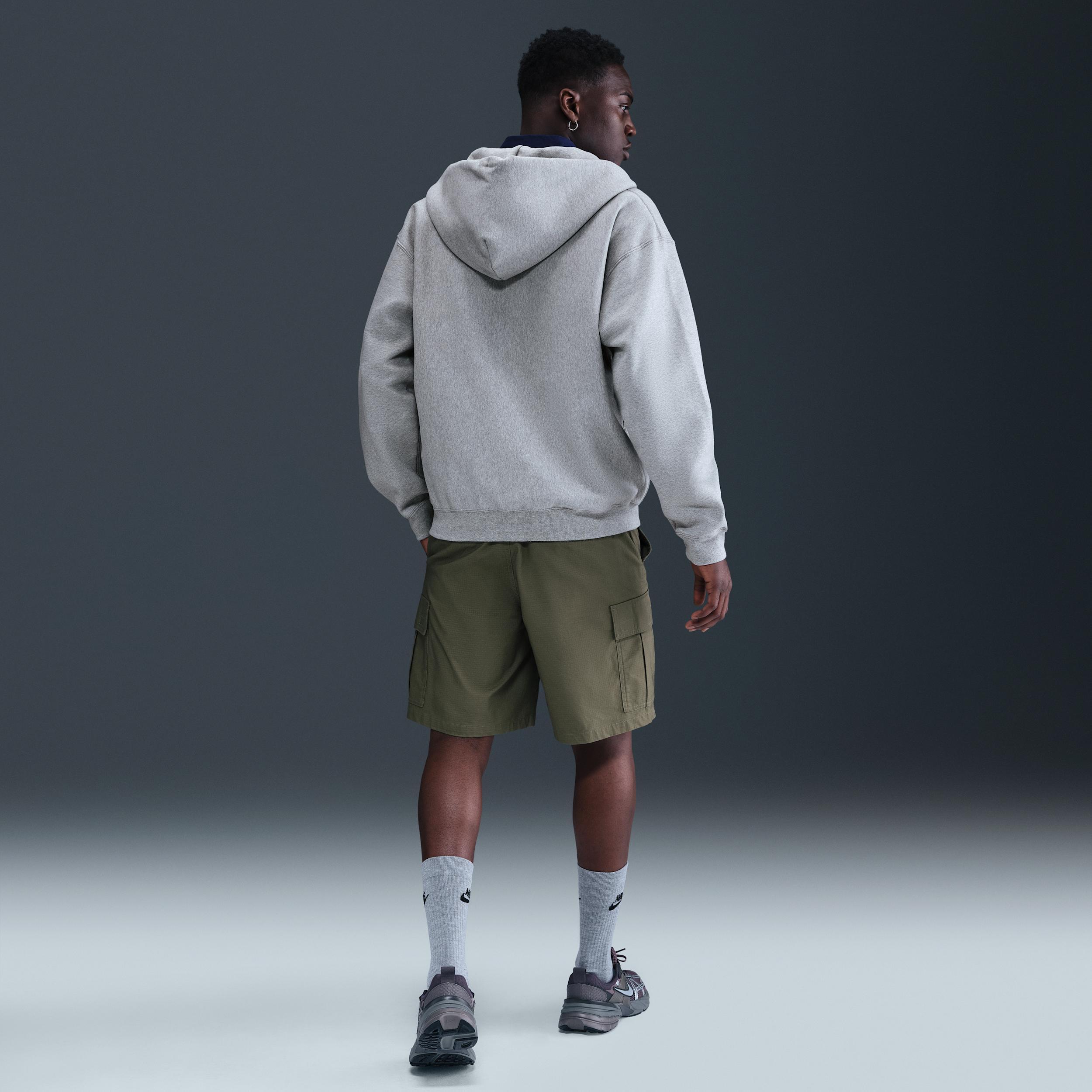 Nike Mens Solo Swoosh Full-Zip Fleece Hoodie | HV1084-063 Product Image