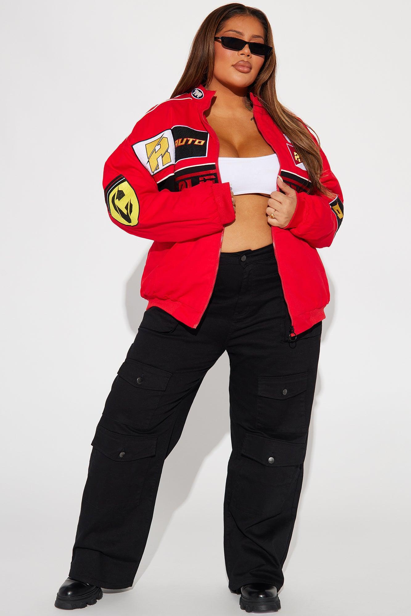 Racing Cali Bomber Jacket - Red Female Product Image