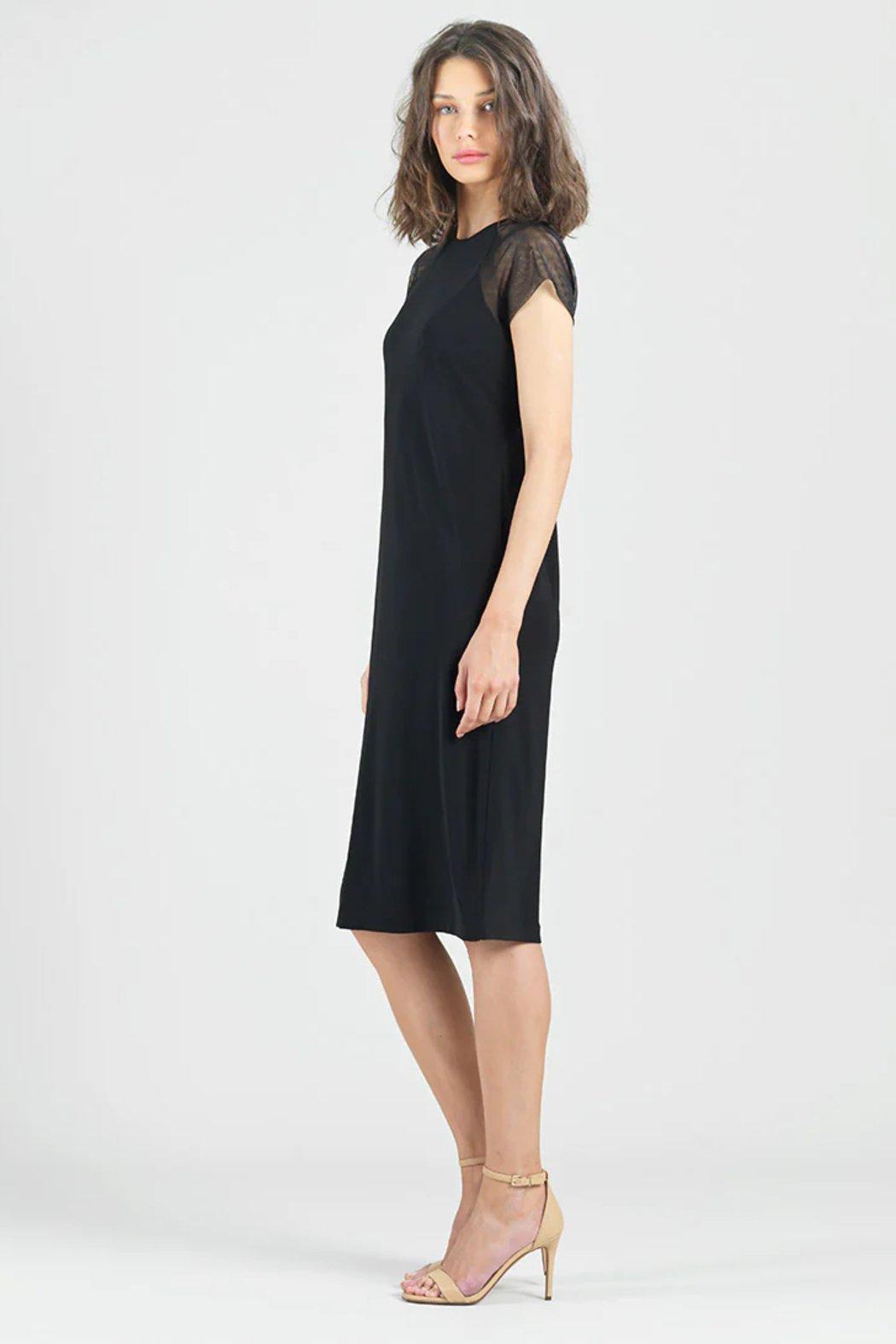 Mesh Cap Sleeve Midi Dress Product Image