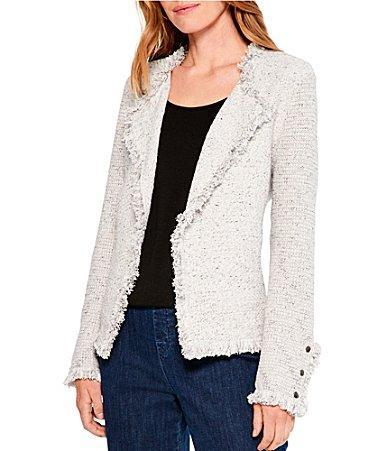 Nic+Zoe Fringe Mix Knit Jacket Product Image