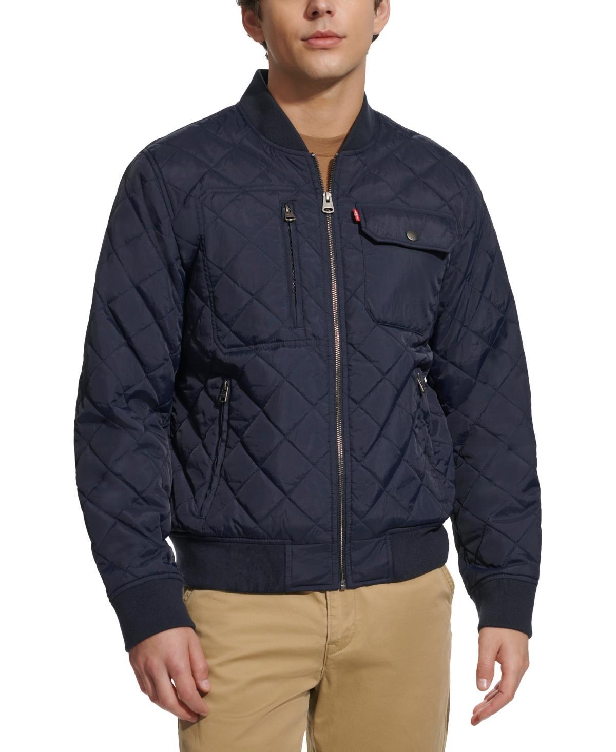 Mens Levis Diamond Quilted Jacket Blue Product Image