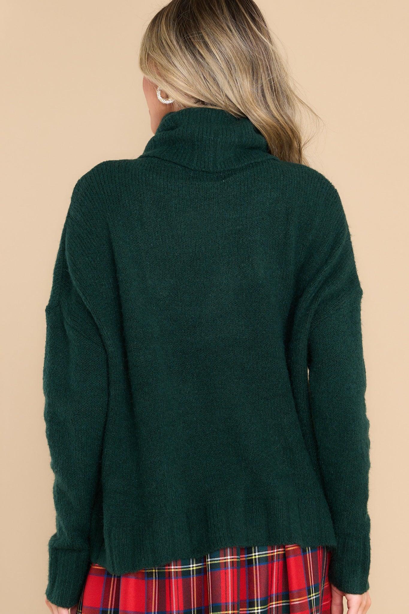 Fable Say Anything Hunter Green Sweater Product Image