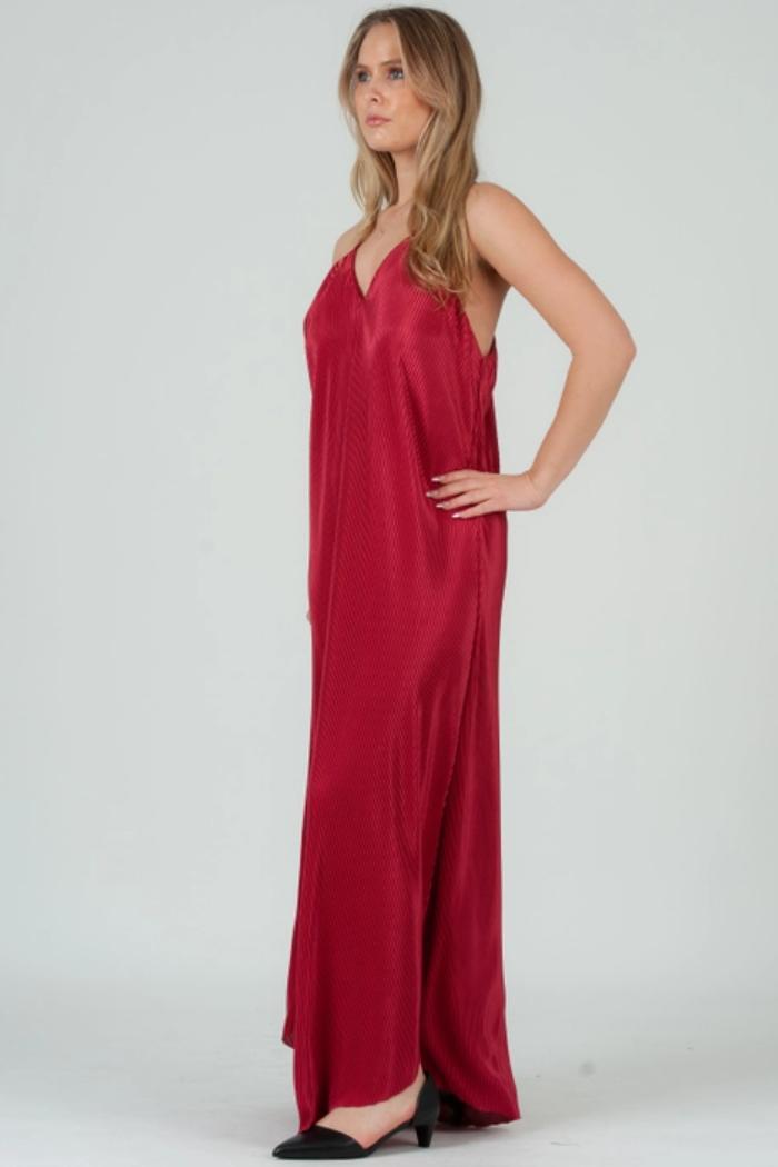 Spaghetti Strap Red Holiday Dress Product Image