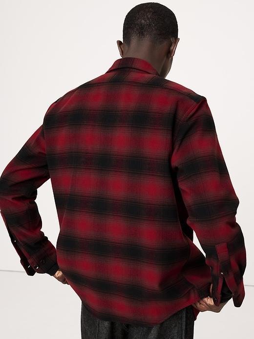 Standard-Fit Heavyweight Flannel Overshirt Product Image