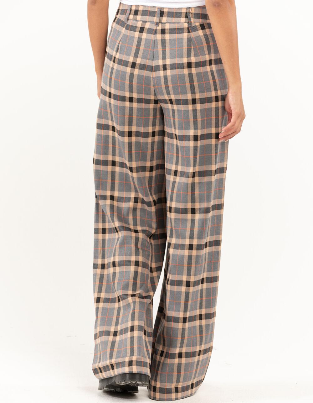 RSQ Womens Wide Leg Plaid Pants Product Image