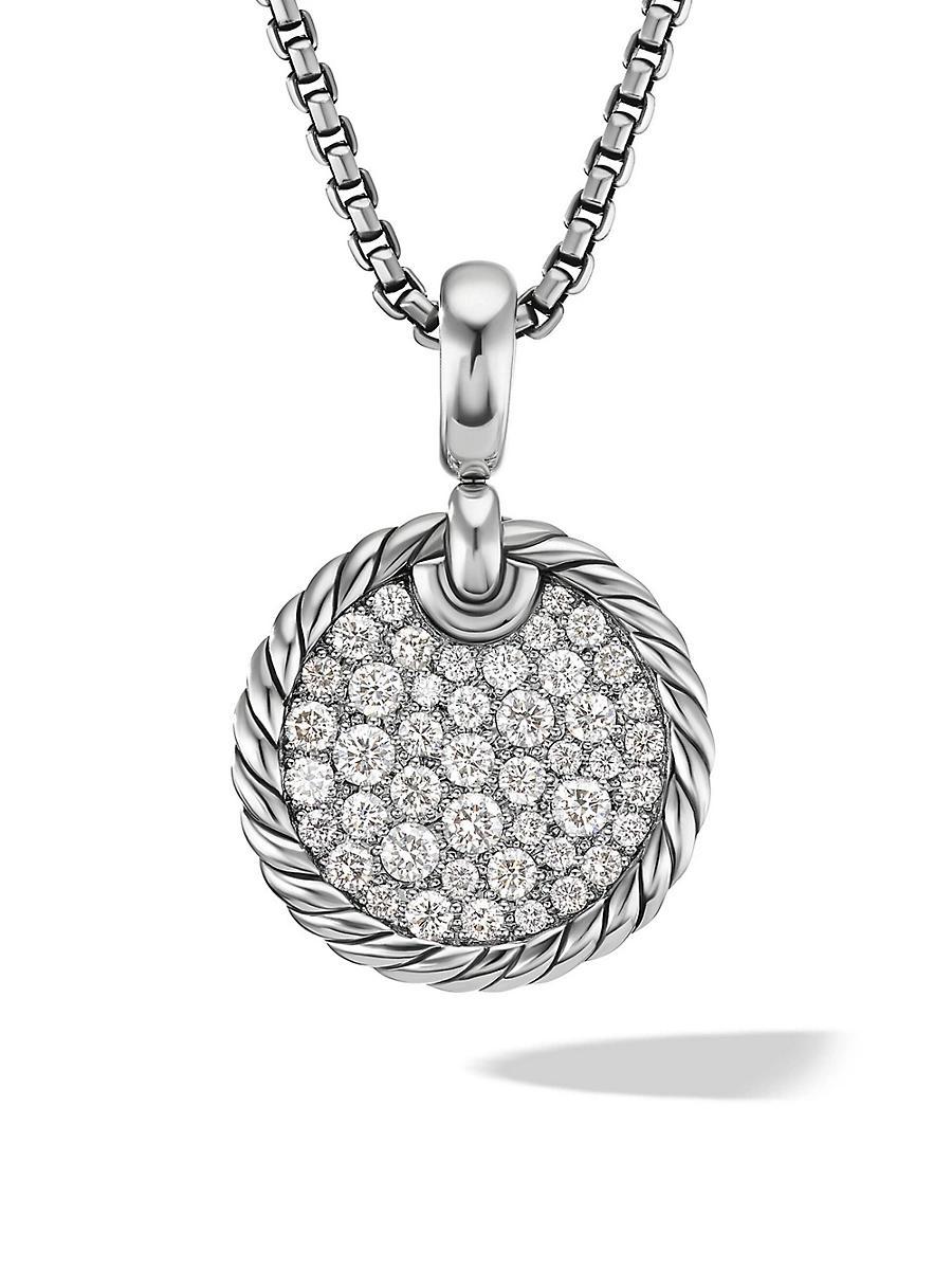 Womens DY Elements Disc Pendant With Pav Diamonds Product Image