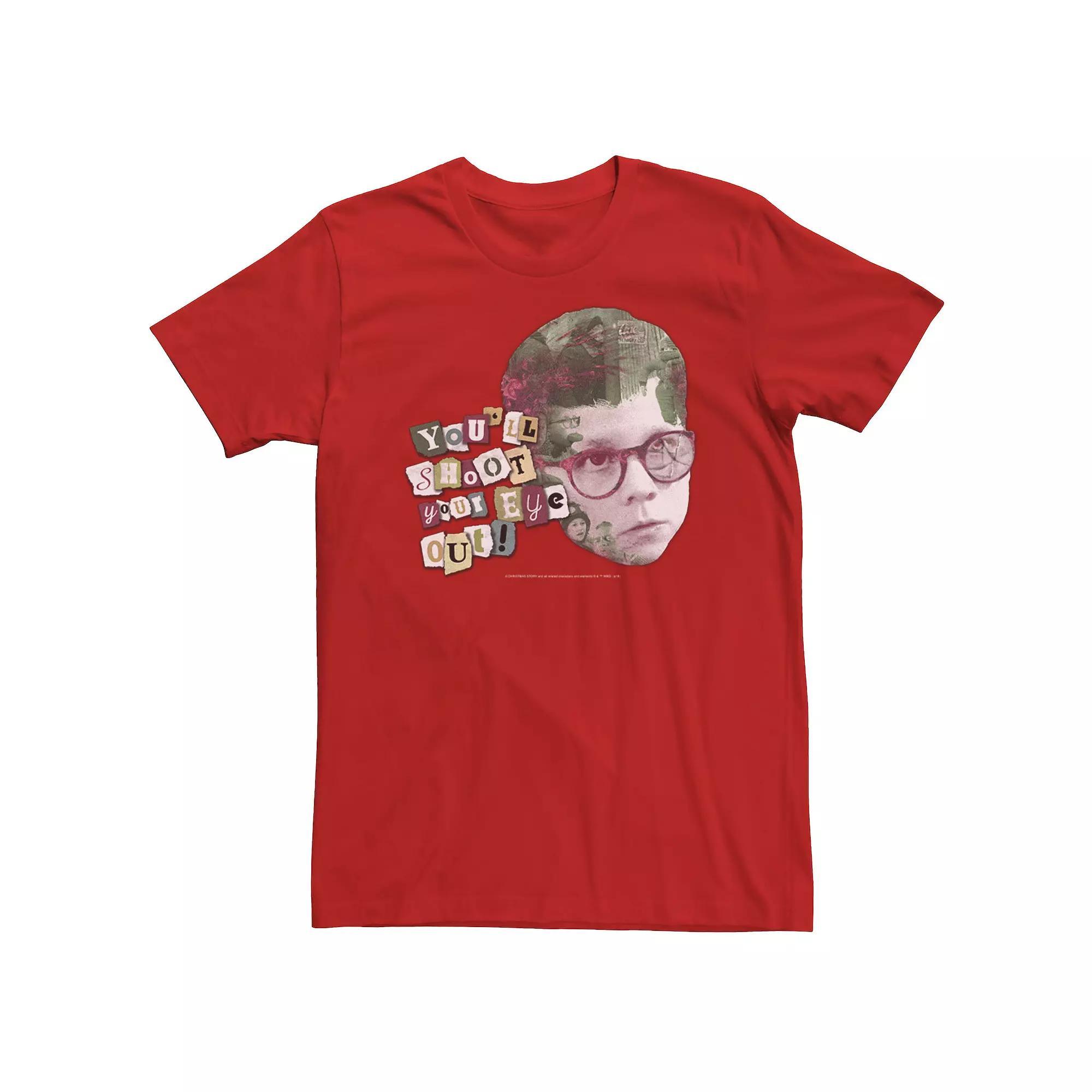 Men's Christmas Story Shoot My Eye Tee, Size: XXL, Red Product Image