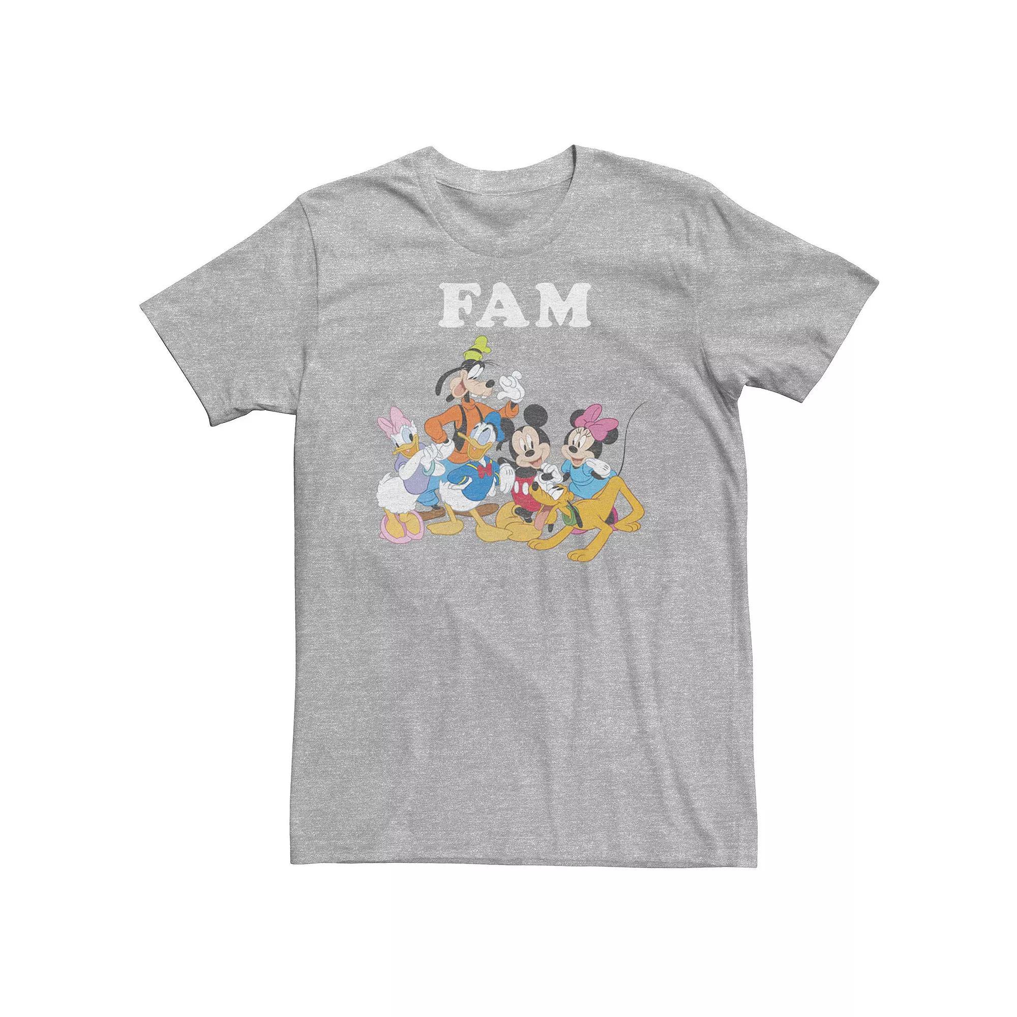 Big & Tall Disney Mickey & Friends Group Shot Fam Tee, Men's,  Product Image