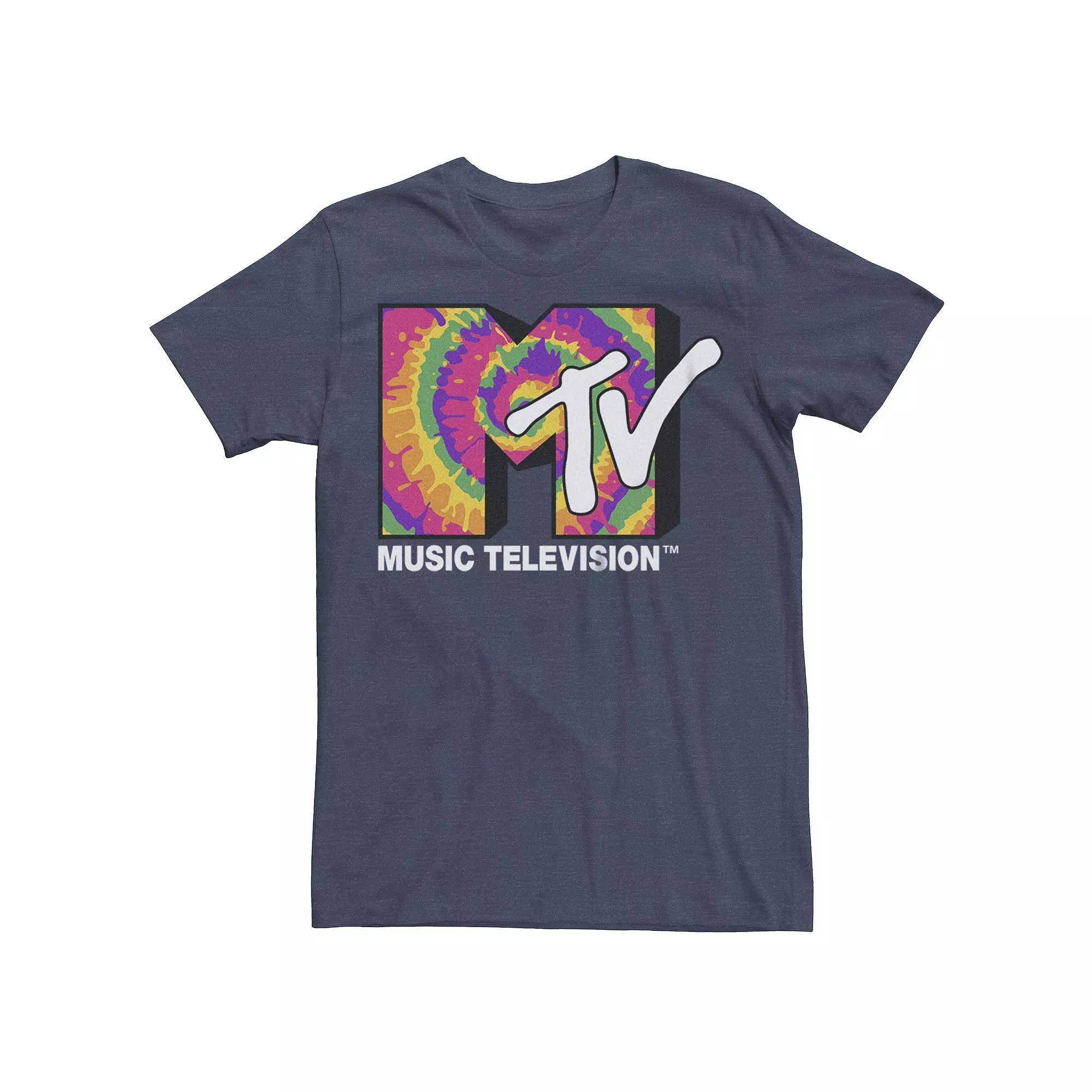 Men's MTV Bright Tie Dye Print Logo Graphic Tee,  Product Image