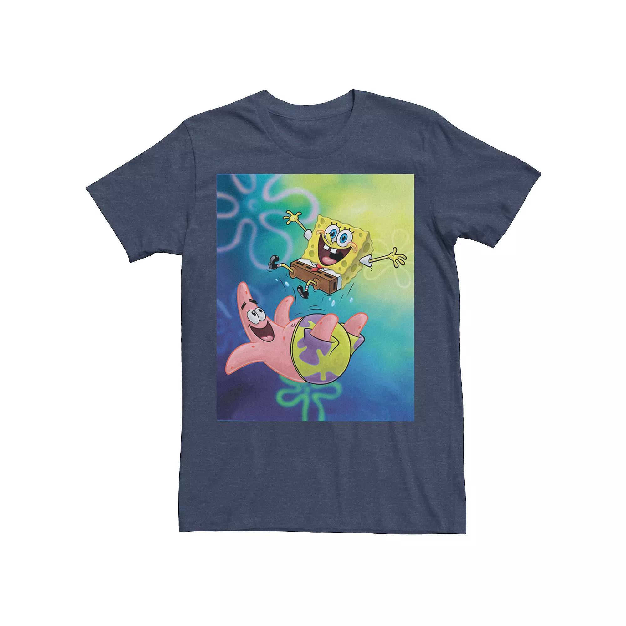 Men's Spongebob Squarepants Patricks Star Tee, Size: Large, Navy Grey Product Image