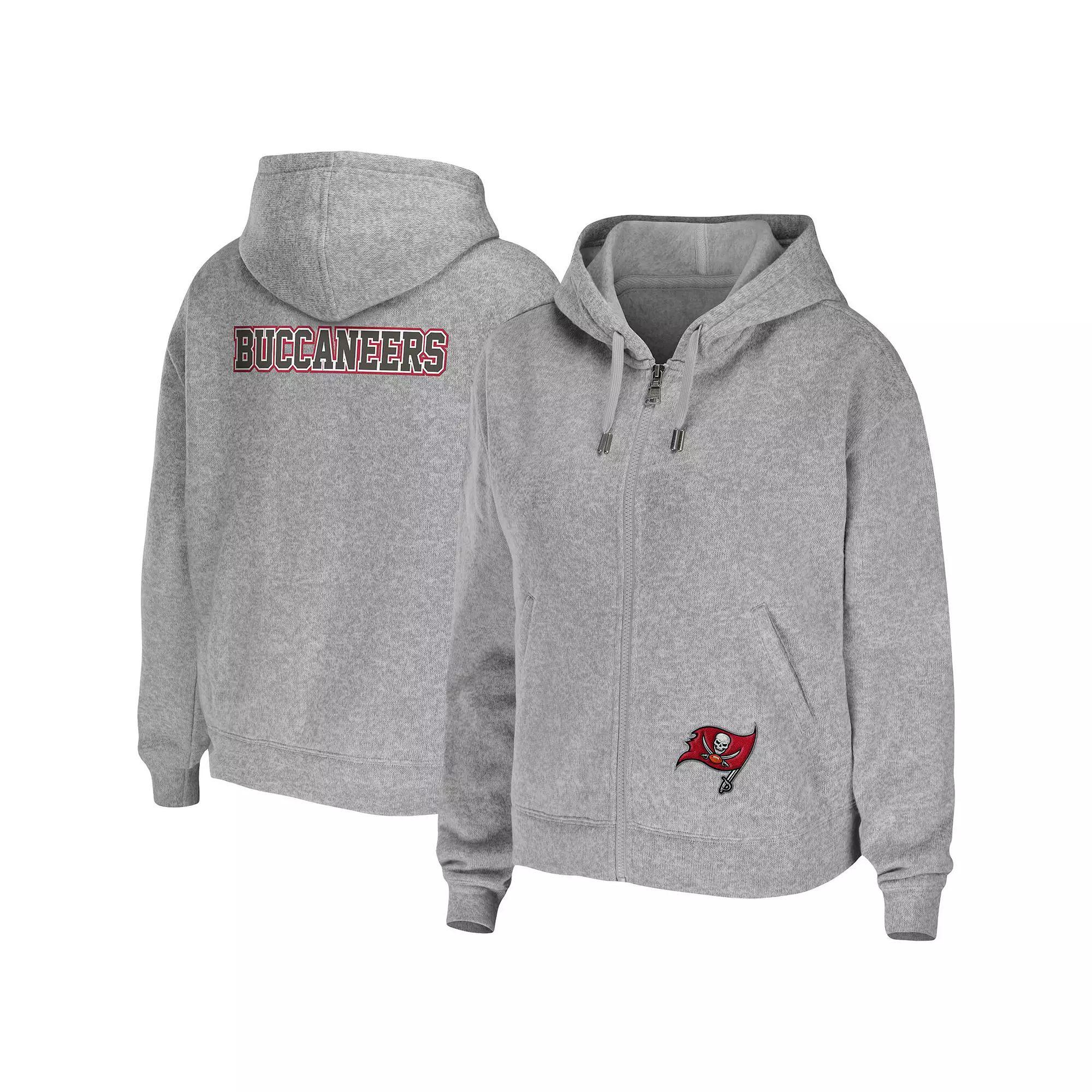 Women's WEAR by Erin Andrews Heathered Gray Tampa Bay Buccaneers Team Full-Zip Hoodie,  Product Image