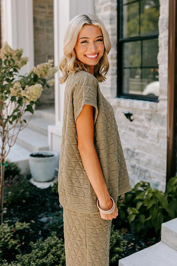 Creekside Cabin Shift Top In Sage Product Image