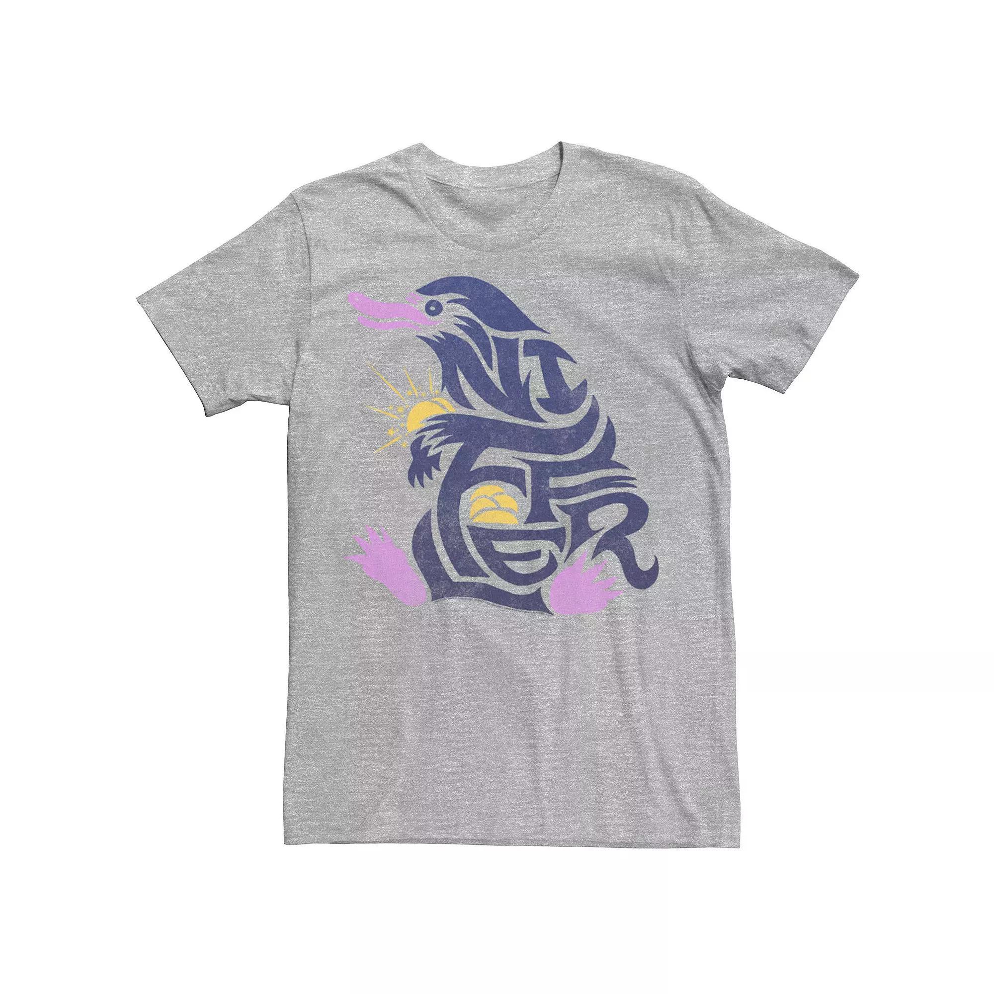 Men's Fantastic Beasts Niffler Letter Fill Tee, Size: Small, Light Blue Product Image