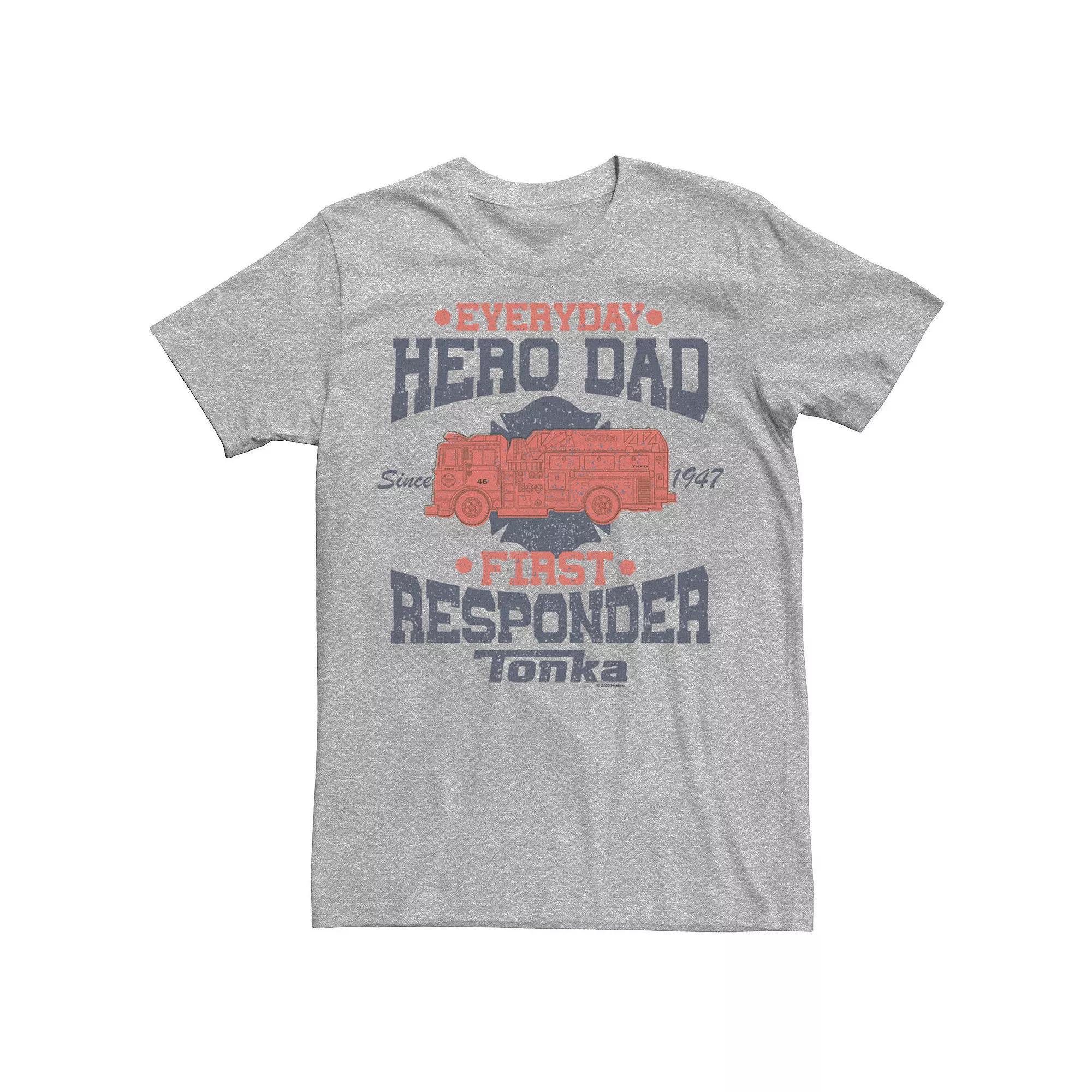 Men's Tonka Everyday Hero Dad First Responder Tee, Size: Medium, Athletic Grey Product Image