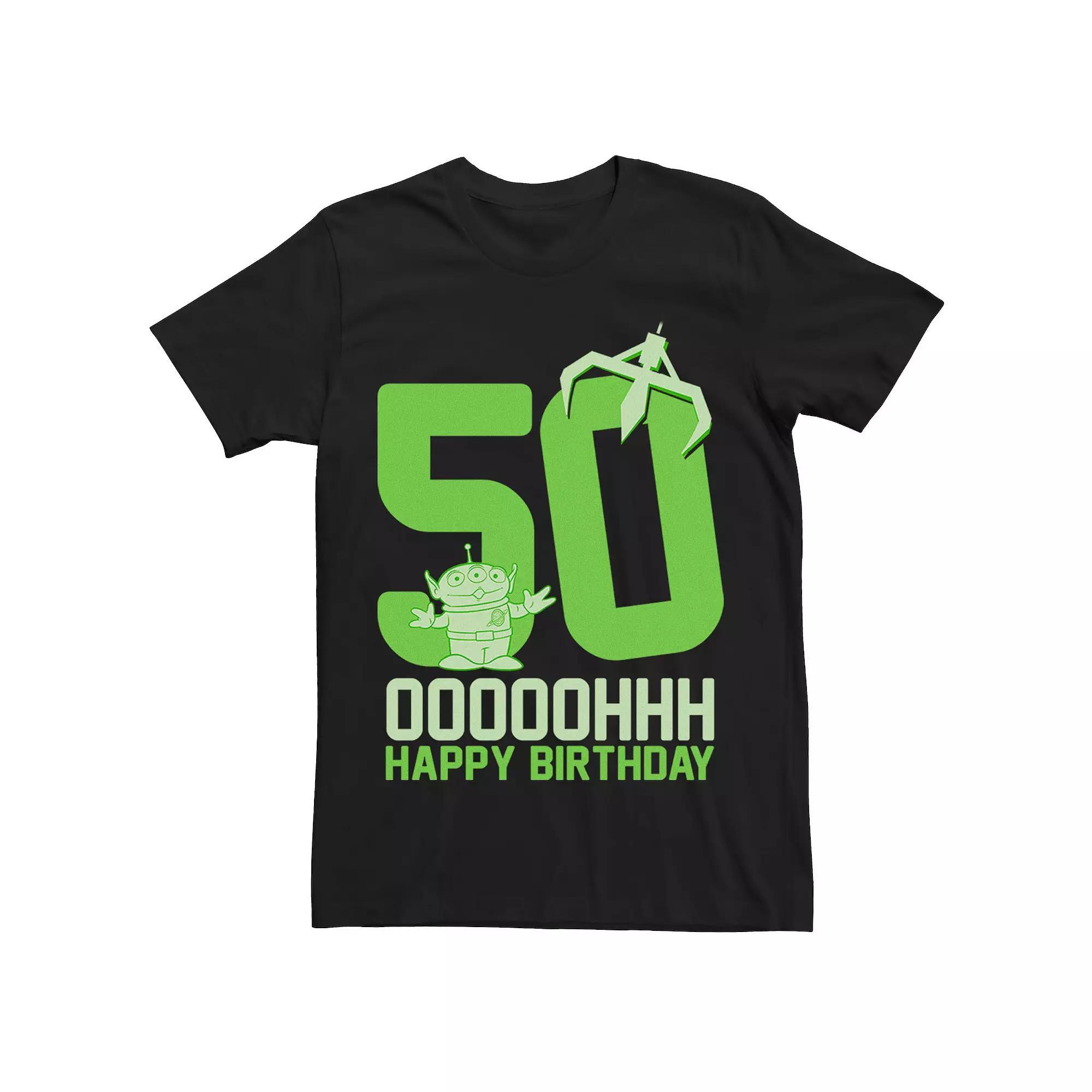 Disney / Pixar's Toy Story Men's Aliens OOOOH Happy 50th Birthday Graphic Tee,  Product Image