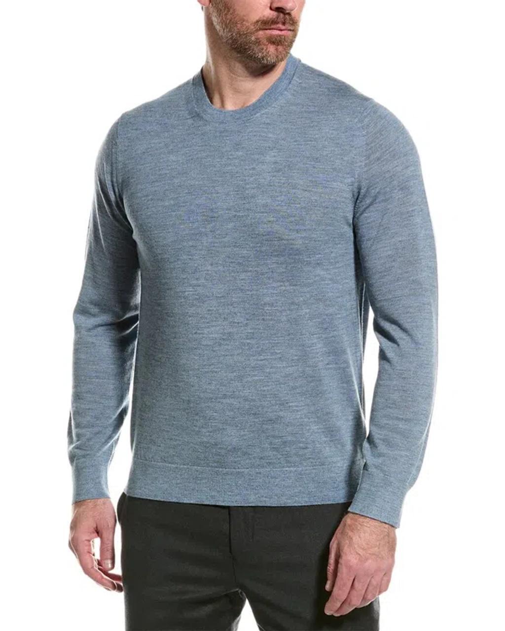 VINCE Wool Crewneck Sweater In Blue Product Image