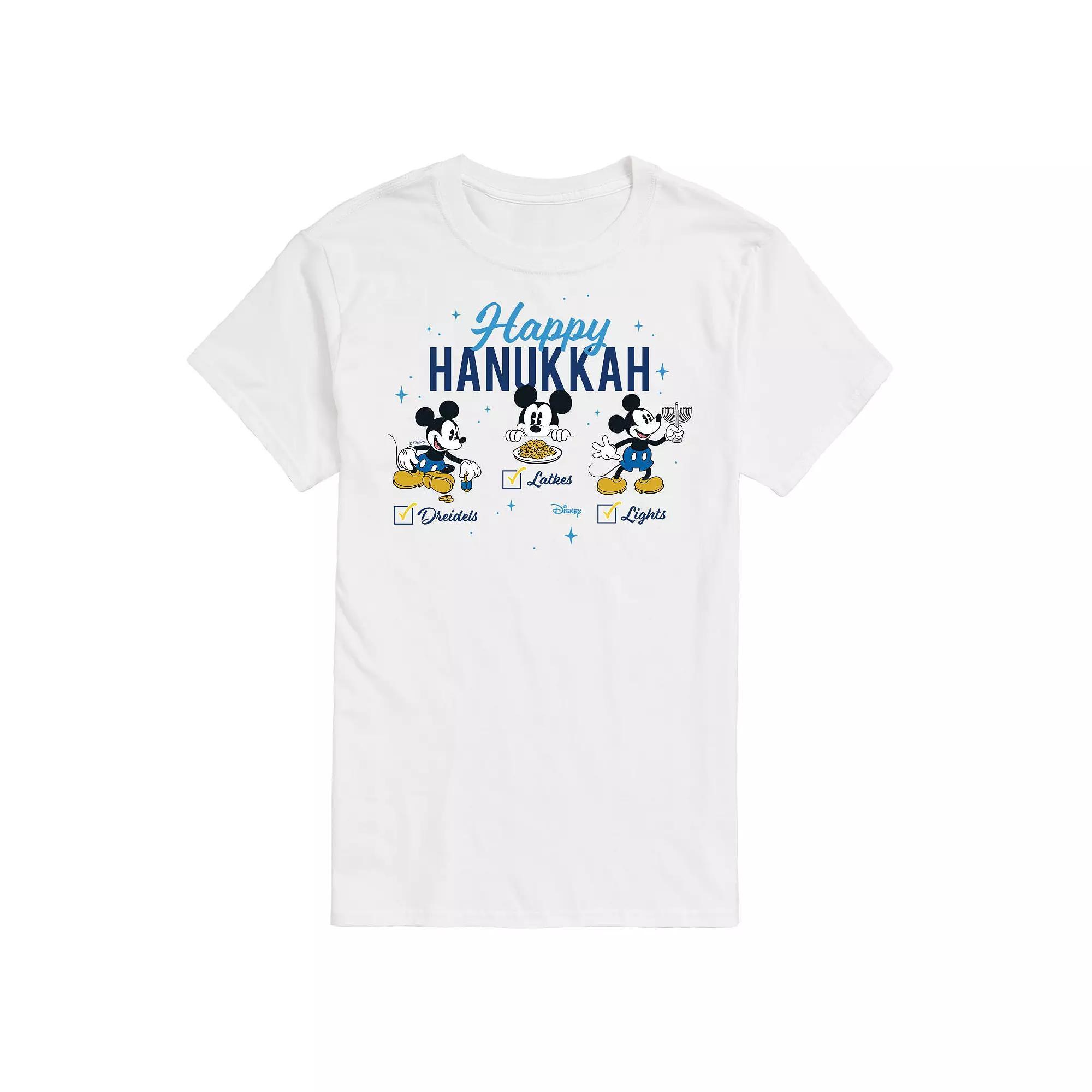 Disney's Mickey Mouse Happy Hanukkah Graphic Tee, Men's, Size: Small, White Product Image