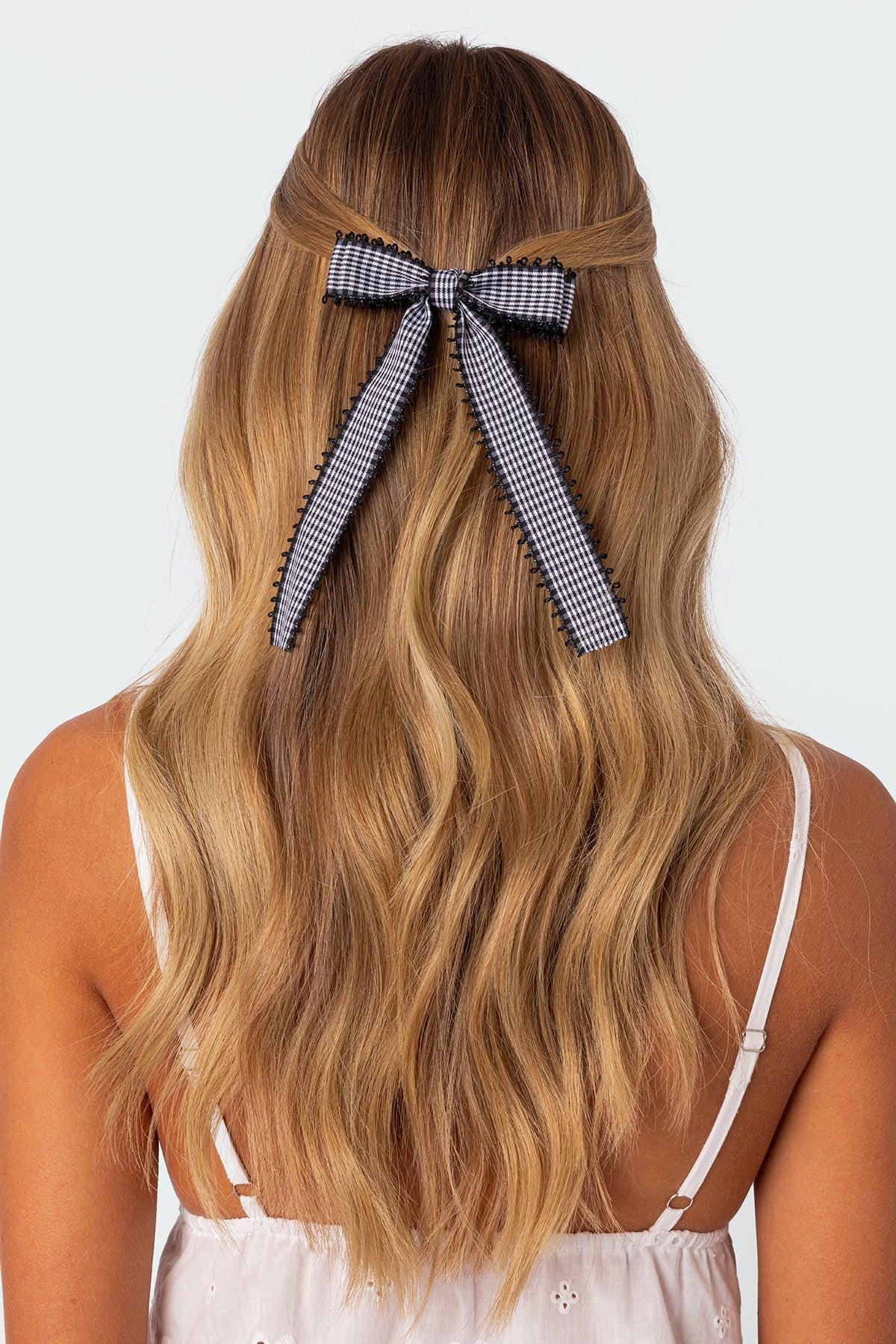 Gingham Bow Hair Clip Product Image