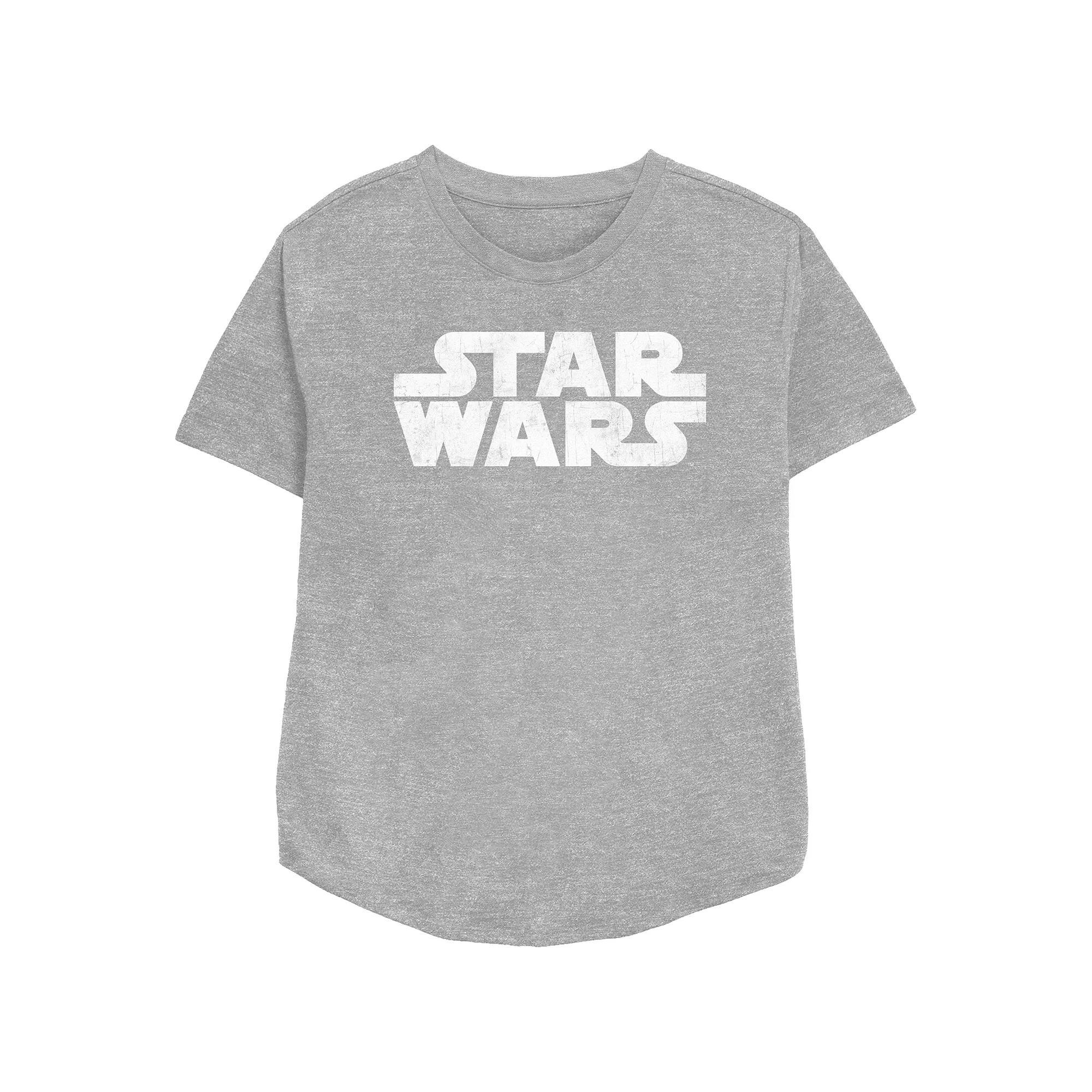 Women's Star Wars Simple Logo Relaxed Fit Graphic Tee, Girl's,  Product Image
