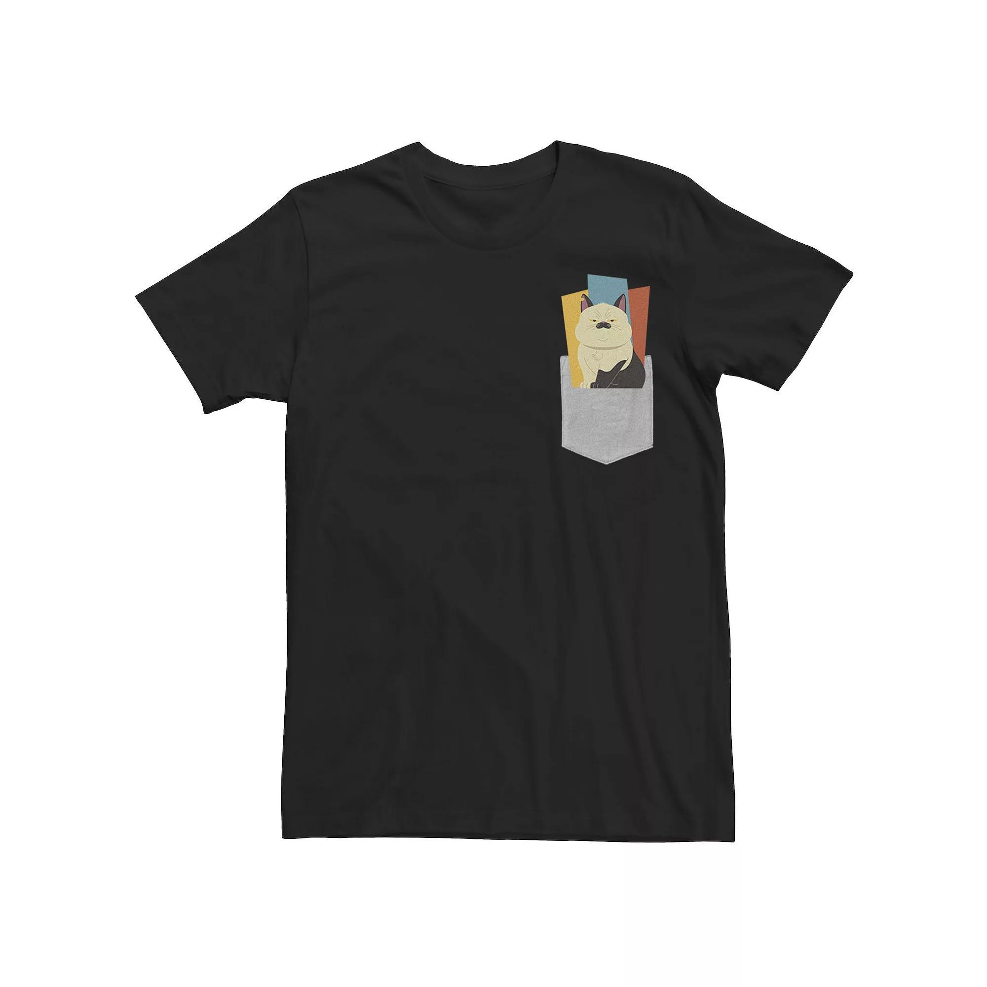 Disney / Pixar's Luca Machiavelli Men's Modern Left Chest Tee, Size: XS, Black Product Image