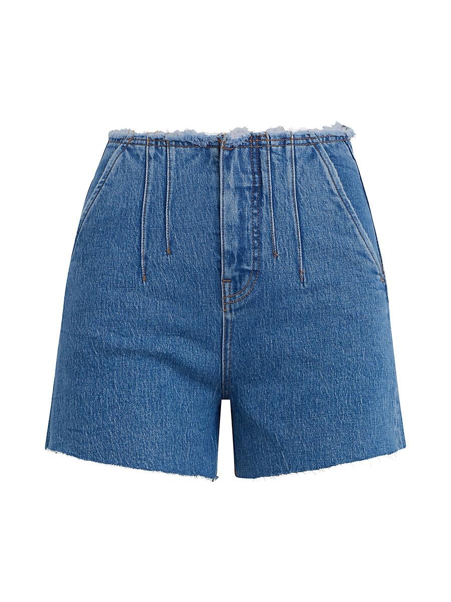 Womens Harlow Darted Denim Shorts Product Image