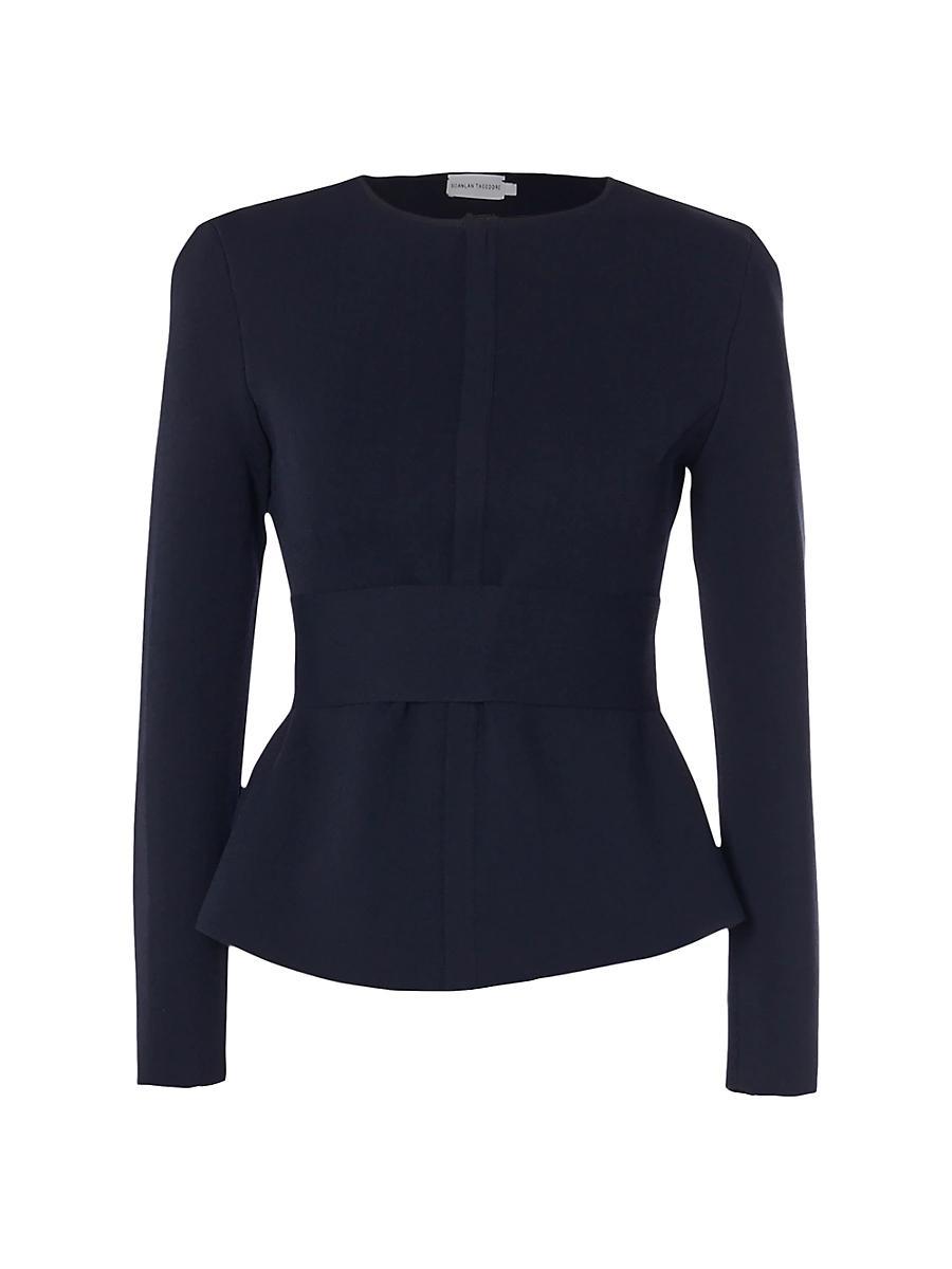 Womens Curved Crepe Jacket Product Image
